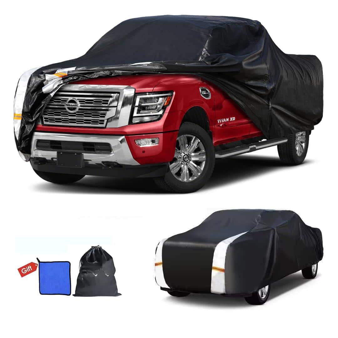 Empire DigiLabs - Toyota Tundra Truck Cover Custom Fit 2021 2026 Double Cab crewmax Cab Short Bed 5 5 6 5 With Door Zipper - Titan XD(2016-2026) Crew Cab SB+Towel+Storage Bag
