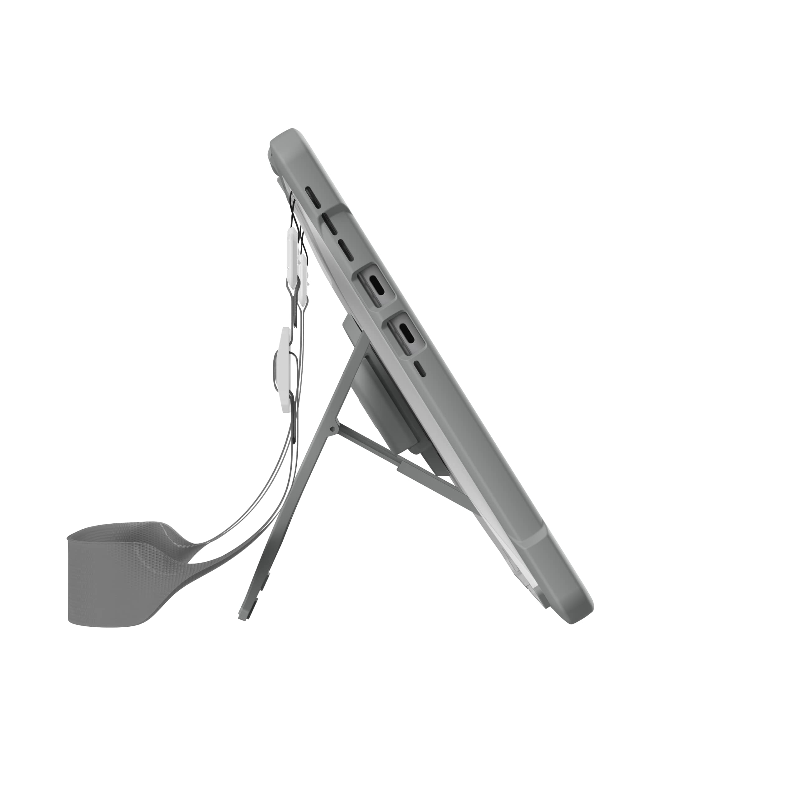 Alt View 5. UAG - Microsoft Surface Pro 13" 12th Edition/11th Edition Case w/ Built-in Kickstand, Pen Holder, Hand & Shoulder Strap - White/Grey.