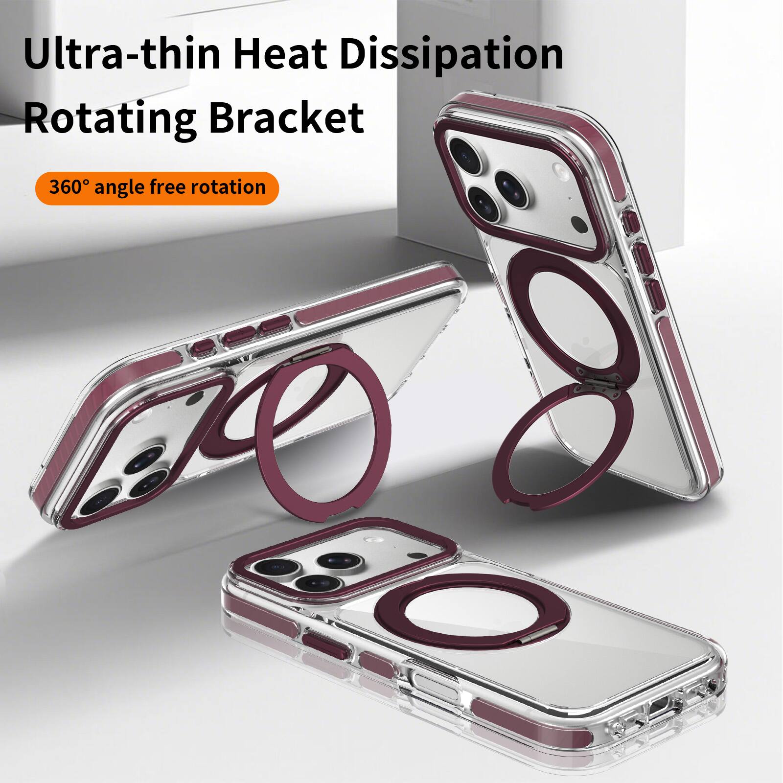 UUCOVER Magnetic Case for Apple iPhone 18 Pro,Shockproof TPU+PC Ring ...