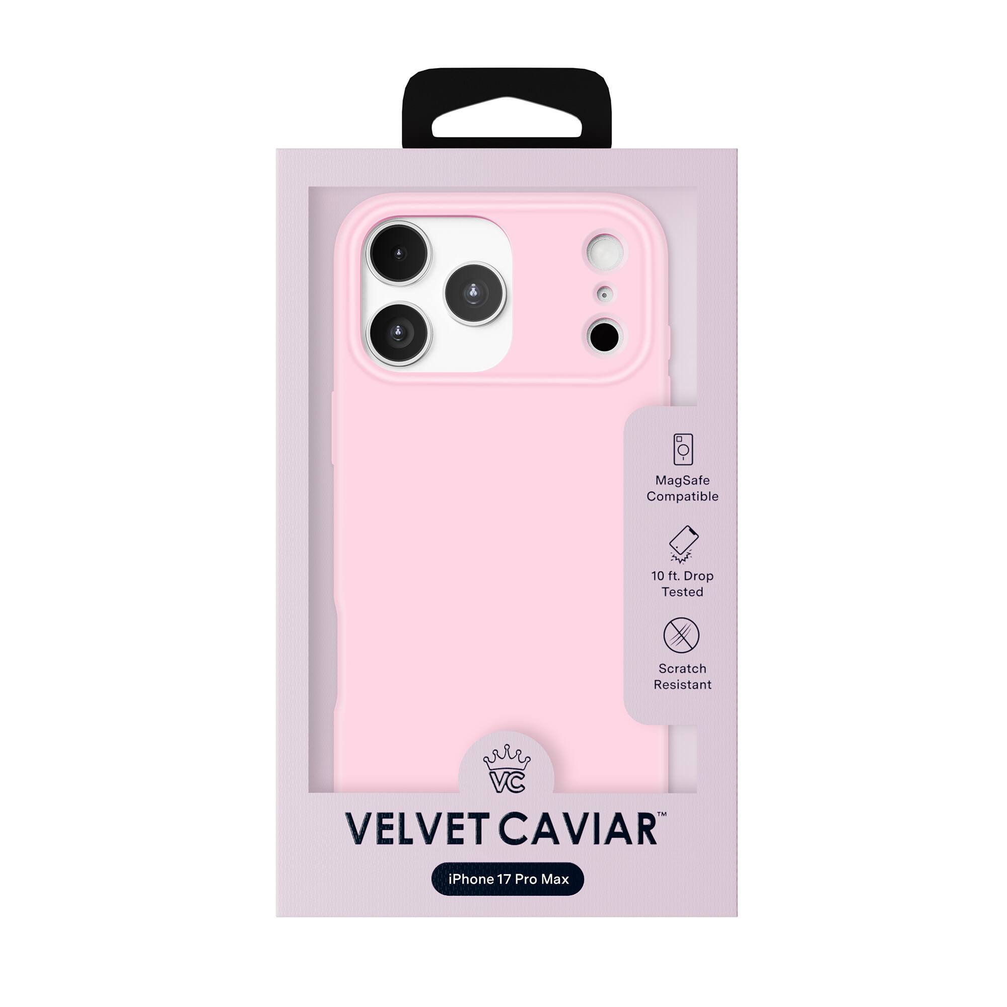 MagSafe Compatible  
10 ft. Drop Tested  
Scratch Resistant  
VELVET CAVIAR  
iPhone 17 Pro Max
