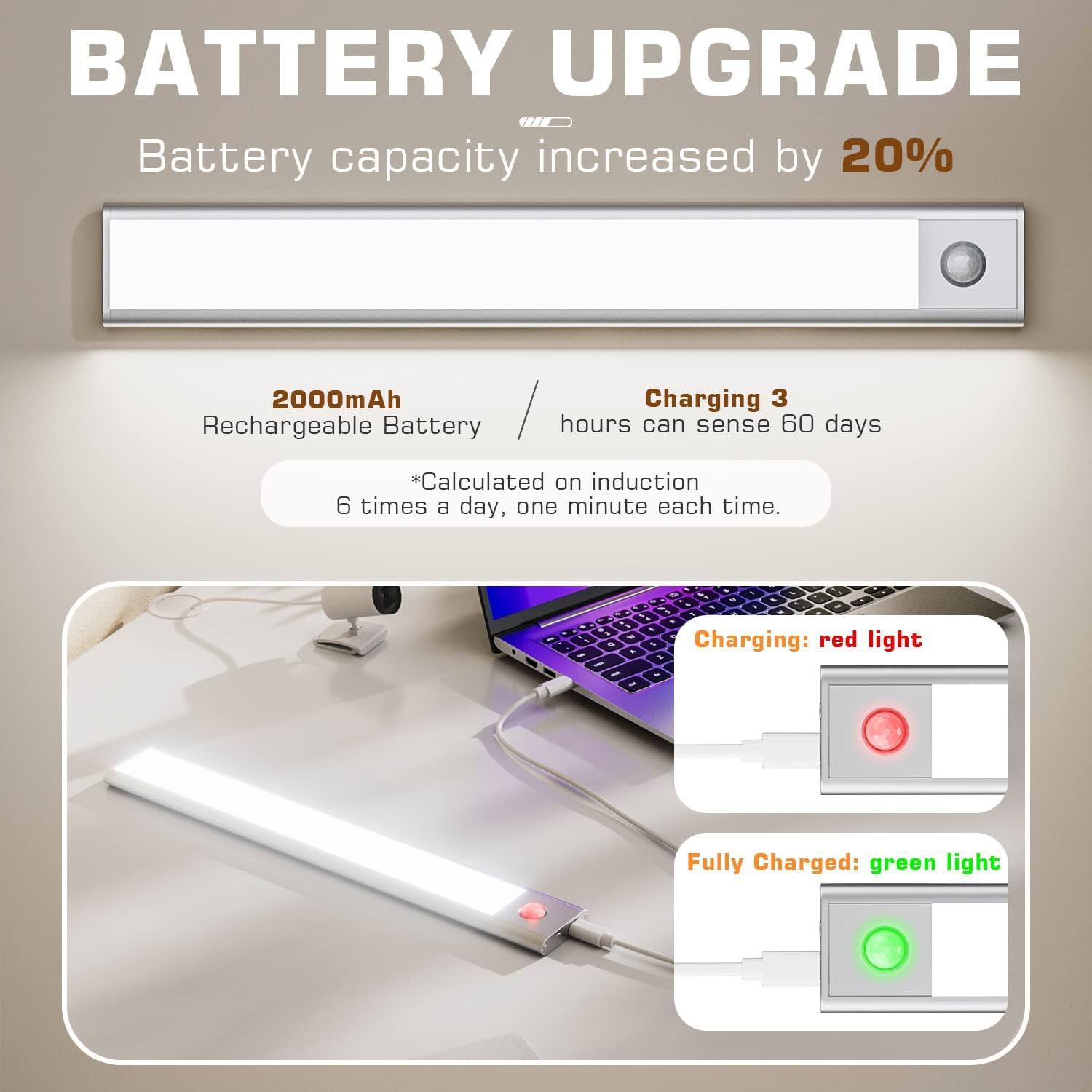 Alt View 2. Schertz - Wireless LED Motion Sensor Light, 2000mAh Rechargeable, Magnetic, White.