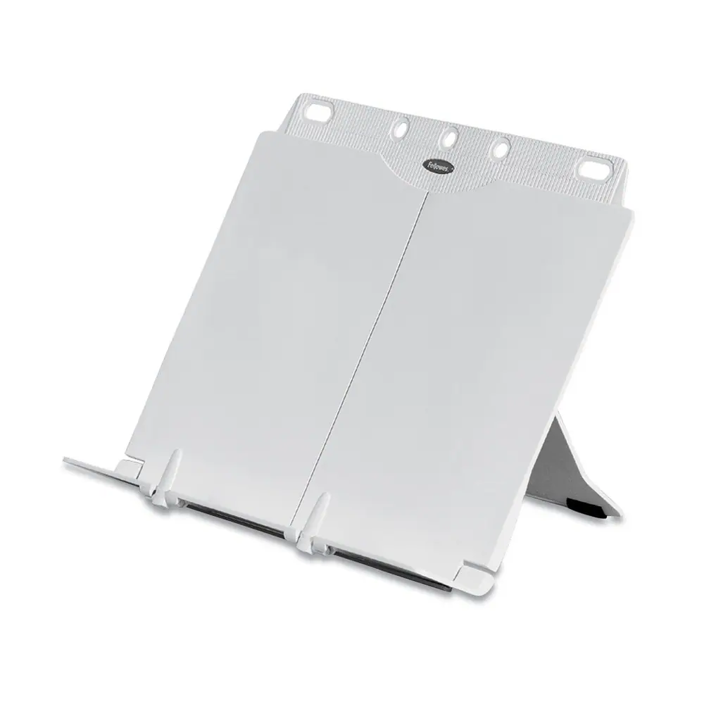 Front. Fellowes - 21100 1 Book/Pad Capacity Plastic BookLift Copyholder - Platinum.