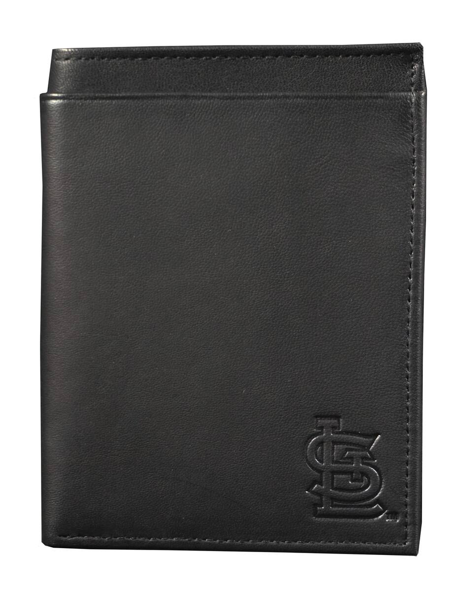 Alt View 1. Rico Industries - St. Saint Louis STL Cardinals RFID Blocking Traveling Passport Leather Wallet - Multi.