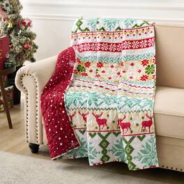BreeBe - Fair Isle Throw - Snow