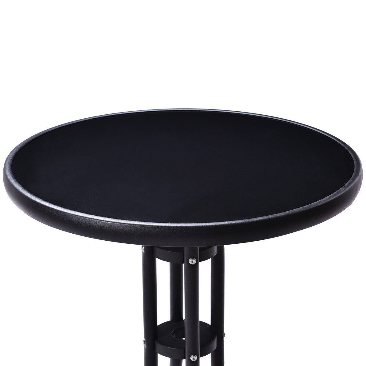 Alt View 8. Gymax - Gymax 3 Pcs Bistro Set Garden Backyard Table Folding Chairs Outdoor Patio Furniture - Black.