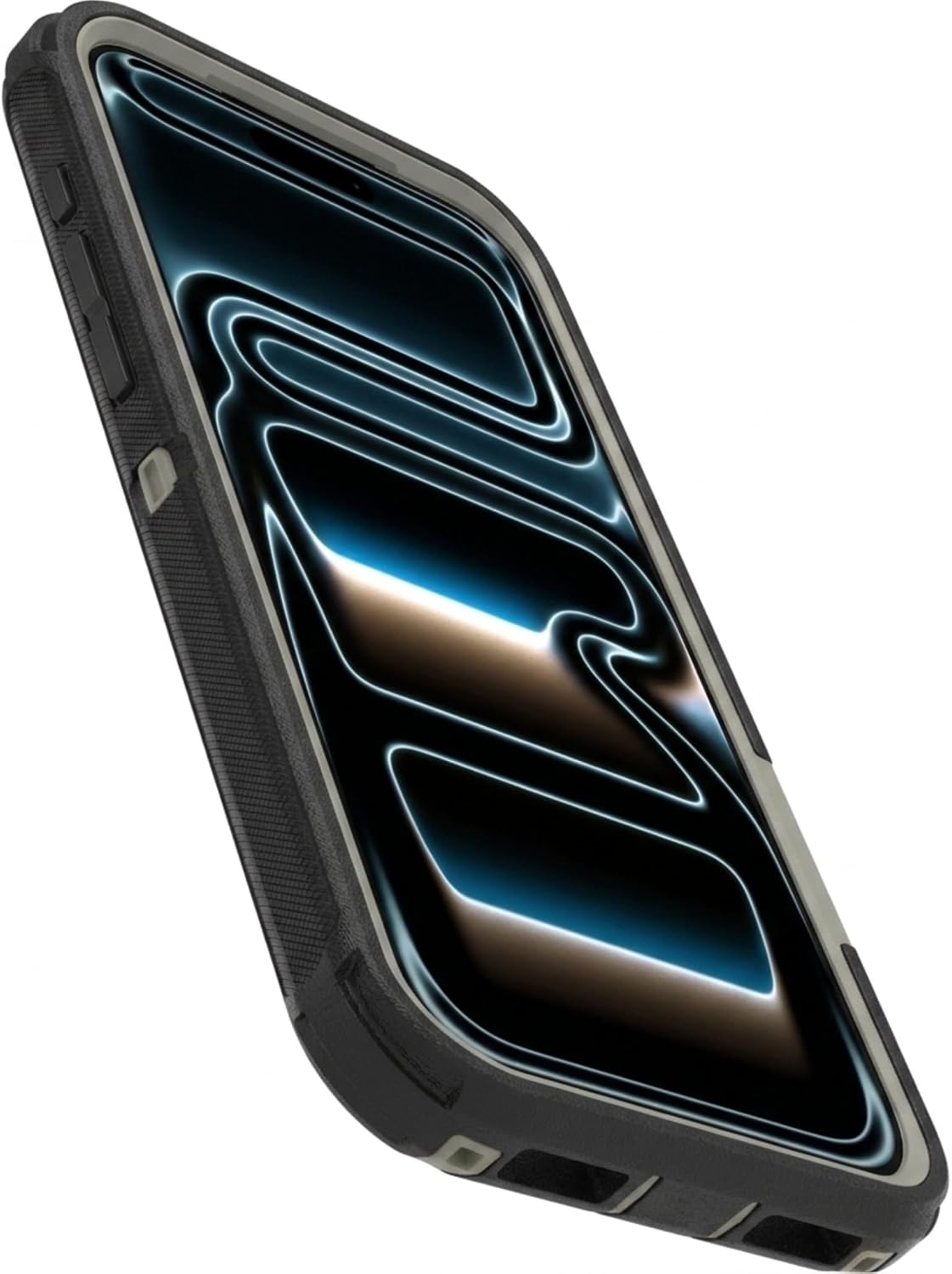 Back. OtterBox - OtterBox - Defender Series Pro Hard Shell for Apple iPhone 18 Pro Max and Apple iPhone 17 Pro Max - Graphite Shadow (Black & Grey).