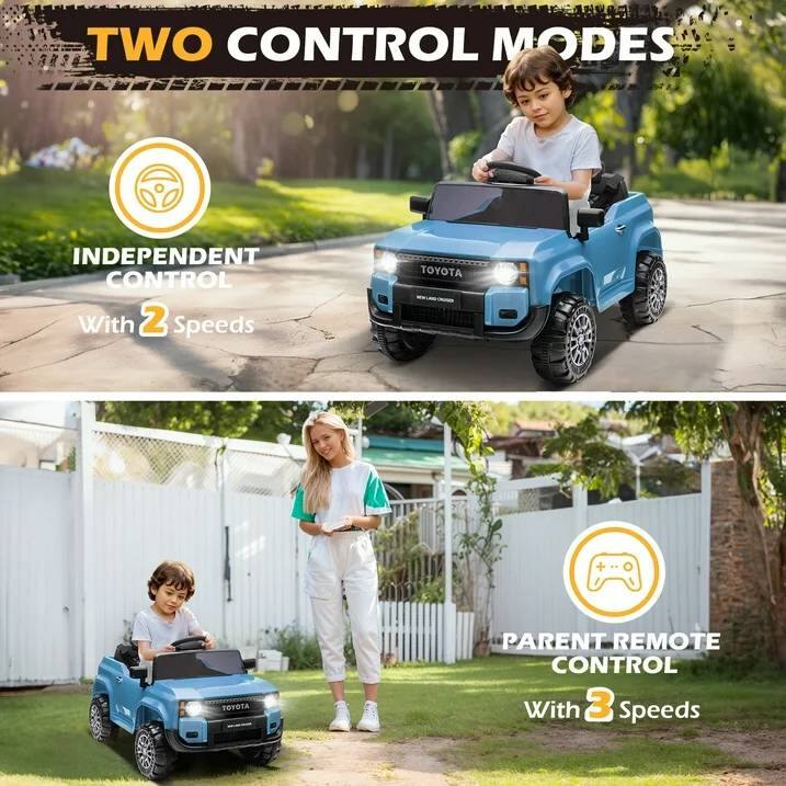 TWO CONTROL MODES

INDEPENDENT CONTROL
With 2 Speeds

PARENT REMOTE CONTROL
With 3 Speeds