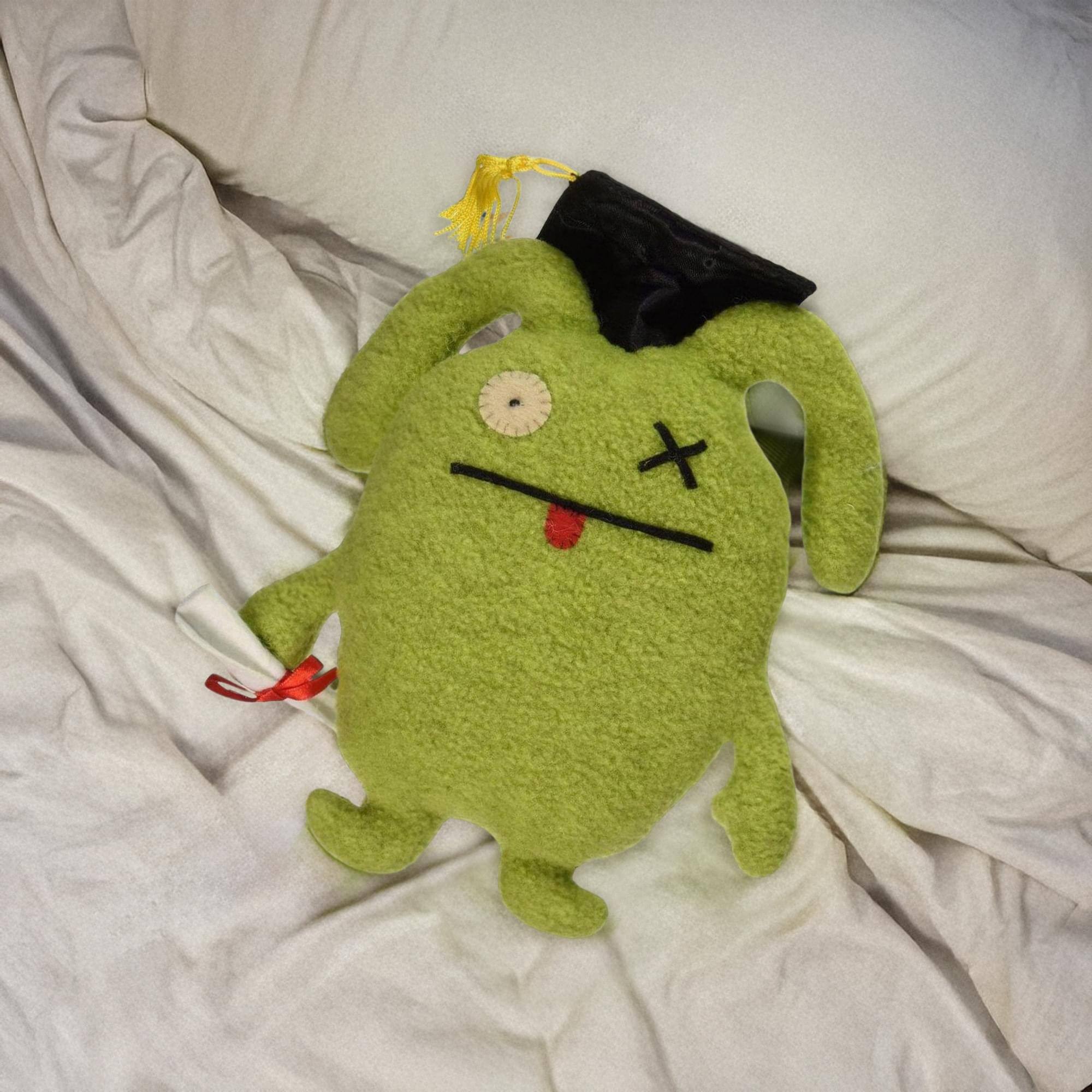 Alt View 1. Enesco - Ugly Dolls Graduation 7" Plush: Ox - Green.