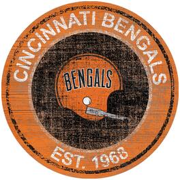 Fan Creations - Cincinnati Bengals 24'' Round Heritage Logo Sign - Multicolor