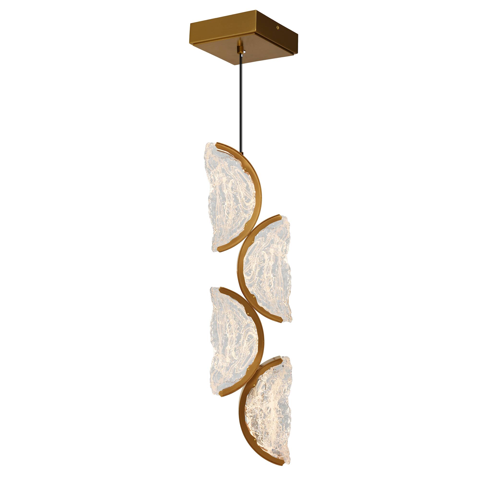 CWI Lighting - Moon Integrated LED Mini Pendant - Brass