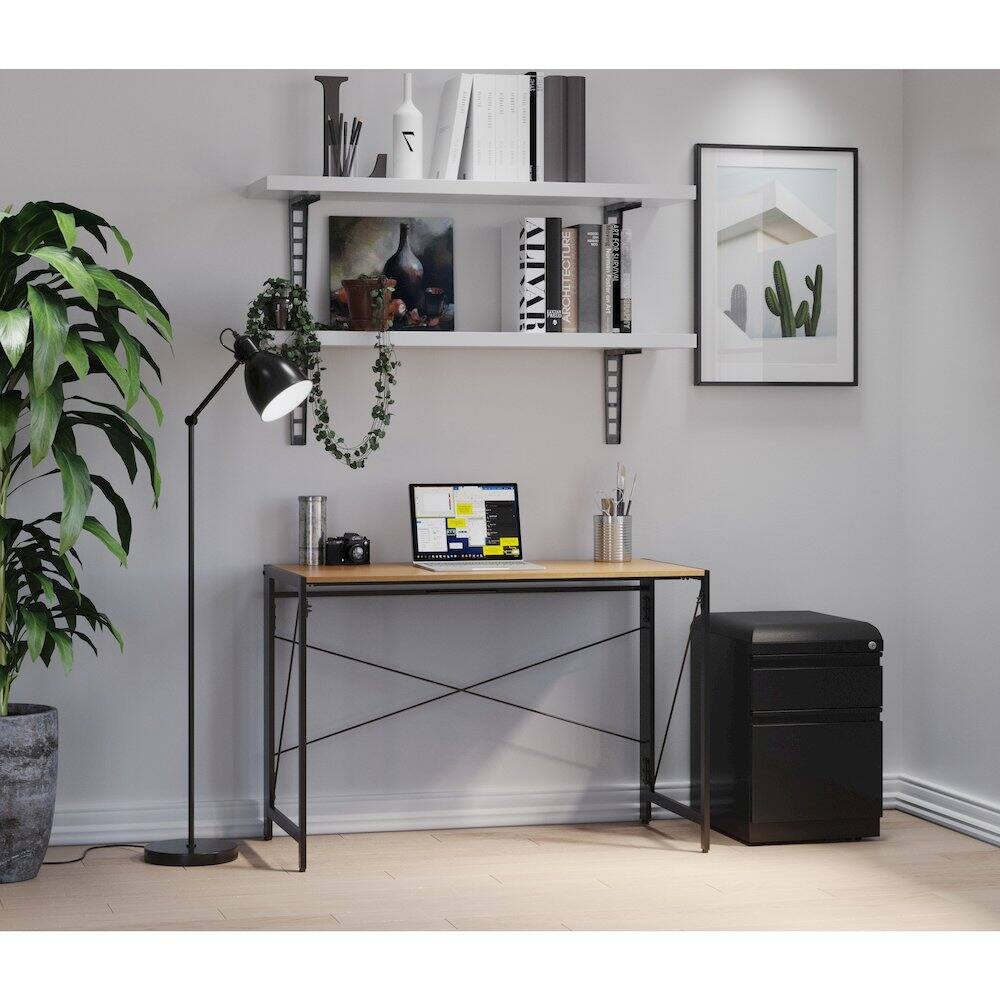 Alt View 10. Hirsh - Hirsh 20 inch Deep Mobile Pedestal File Cabinet 2 Drawer Box-File Black/Black - Black.
