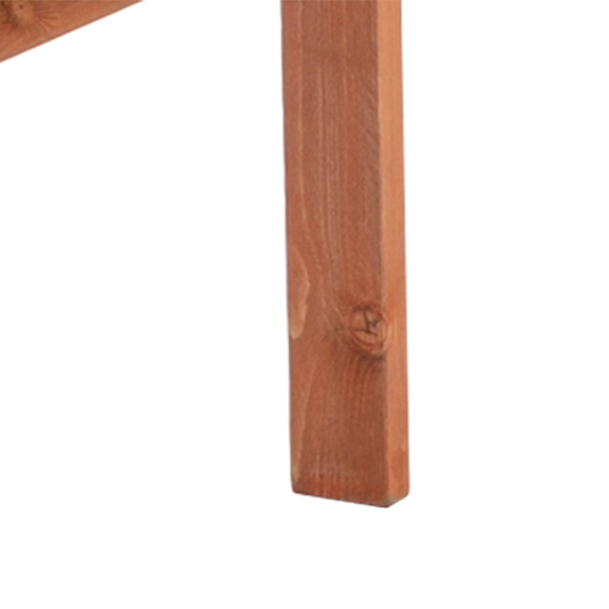 Alt View 5. Outsunny - Outsunny Patio Bench, Garden Bench with Middle Table and Umbrella Hole, Wooden Outdoor Bench - Orange.