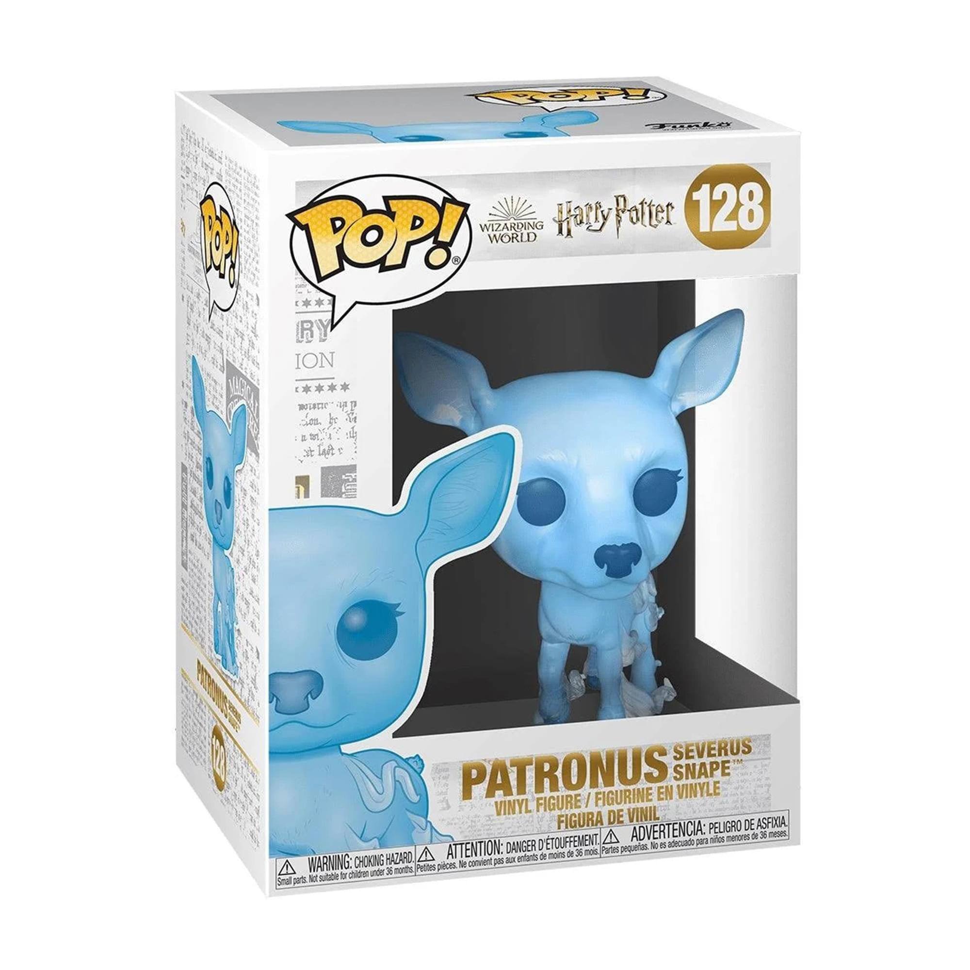 Harry Potter  
WIZARDING WORLD  
128  

POP!  
Severus Snape  
Patronus  

Vinyl Figure / Figurine en Vinyle / Figura de Vinil  
Patronus  

WARNING: CHOKING HAZARD - Small parts. Not for children under 3 years.  
ADVERTENCIA: PEQUEÑOS PIEZAS. NO ES APTO PARA NIÑOS MENORES DE 3 AÑOS.  
ATTENTION: DANGER DE SOUFFLENEMENT - Petites pièces. Ne convient pas aux enfants de moins de 3 ans.  
AVERTISSEMENT: PELIGRO DE ASFIXIA - Piezas pequeñas. No es adecuado para niños menores de 3 años.
