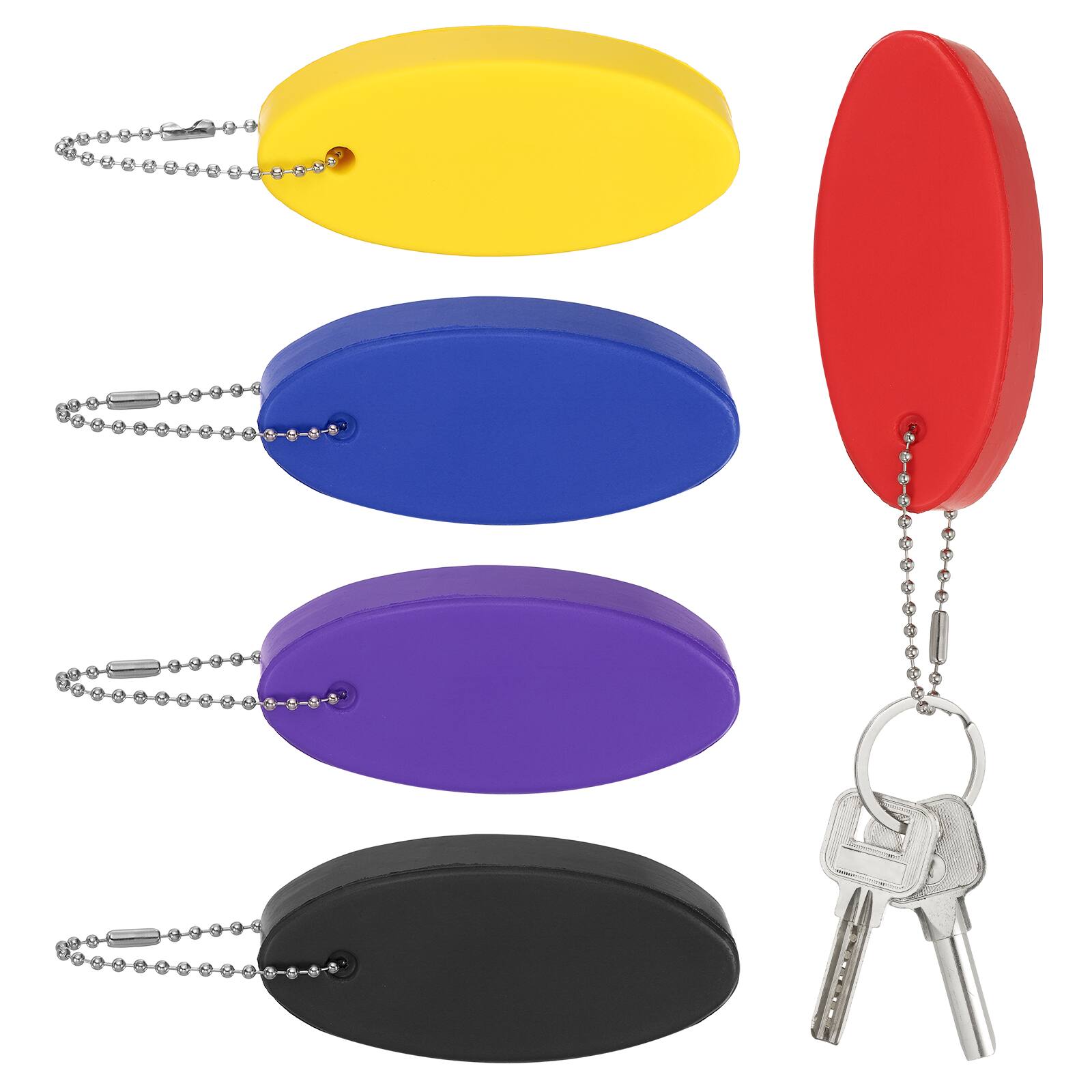 Unique Bargains - Floating Keychain, Bright Color Key Float Keyring Holder Waterproof, 5pcs - Fits Boating/Fishing/Swimming/Water Sports - Red and 4 Colors price history on PriceWatchPro