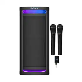 Sony - ULT Tower 9AC Speaker (Black) Bundle with Wireless Microphones (2-Pack)