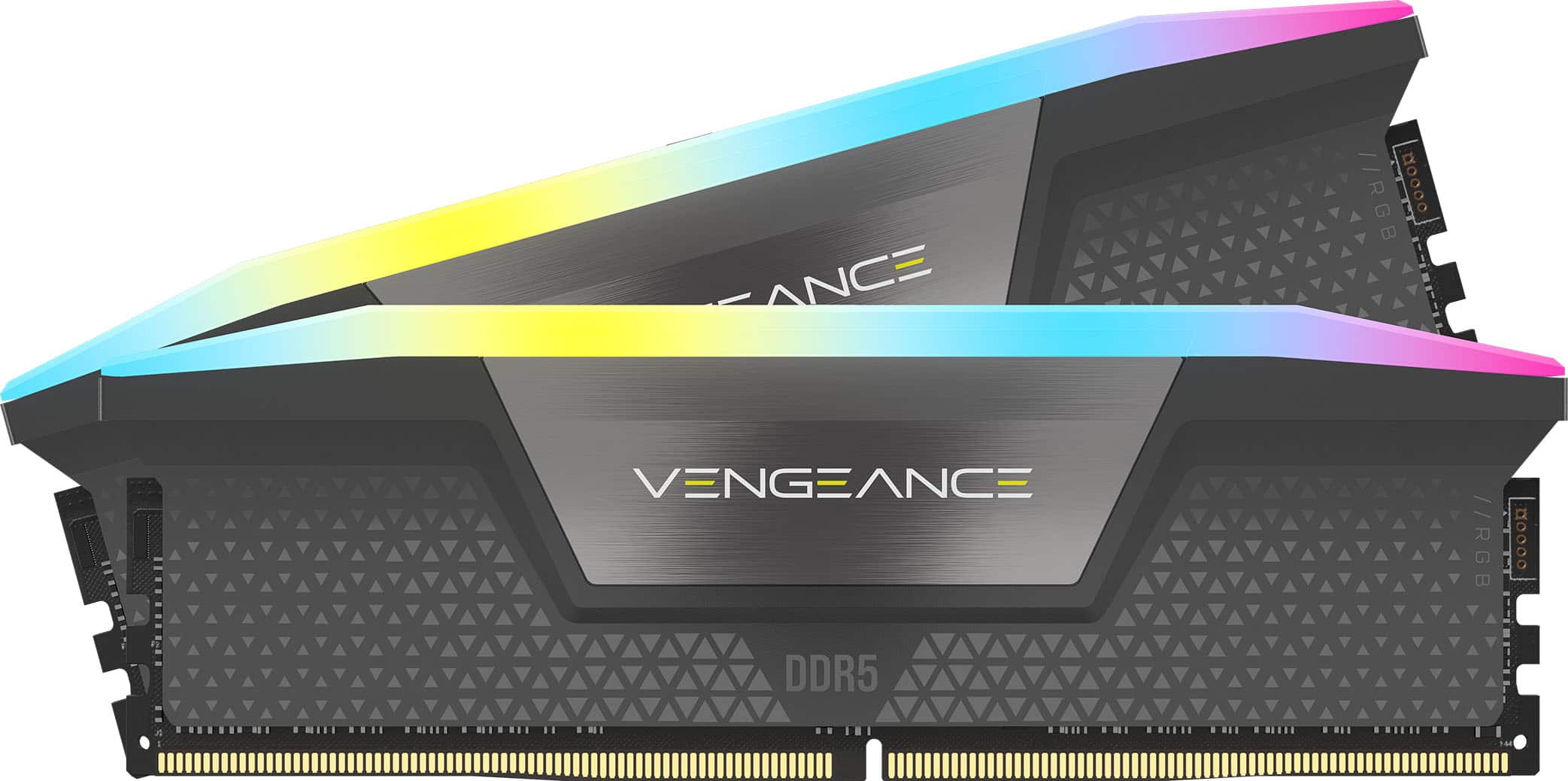 The text on the image reads "Vengeance DDR5 //RGB".