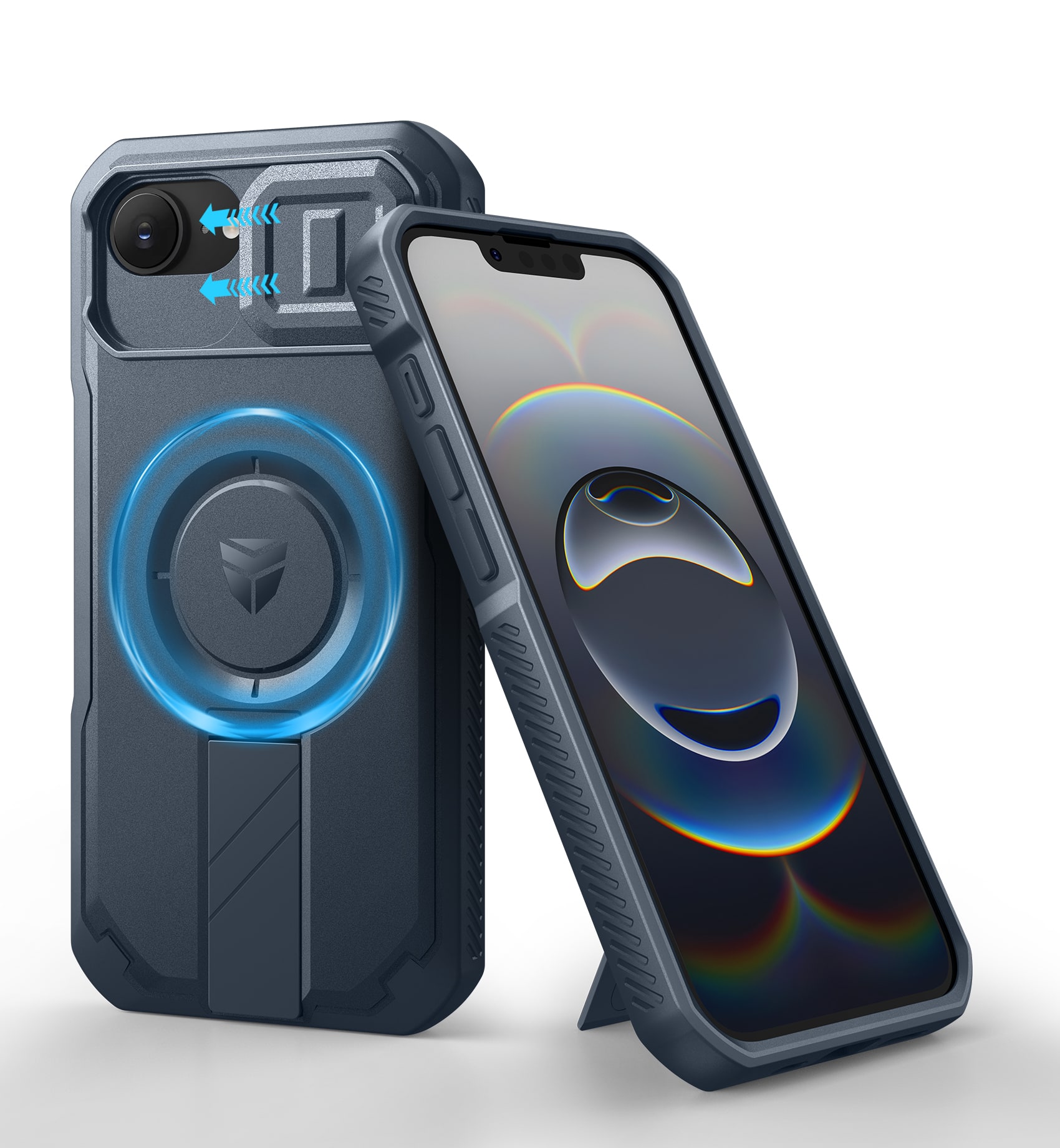 Dexnor - Phone Case for iPhone 17e / 16e with Slide Camera Cover, Compatible with MagSafe Heavy-Duty Rugged Magnetic Shockproof - Navy Blue price history on PriceWatchPro