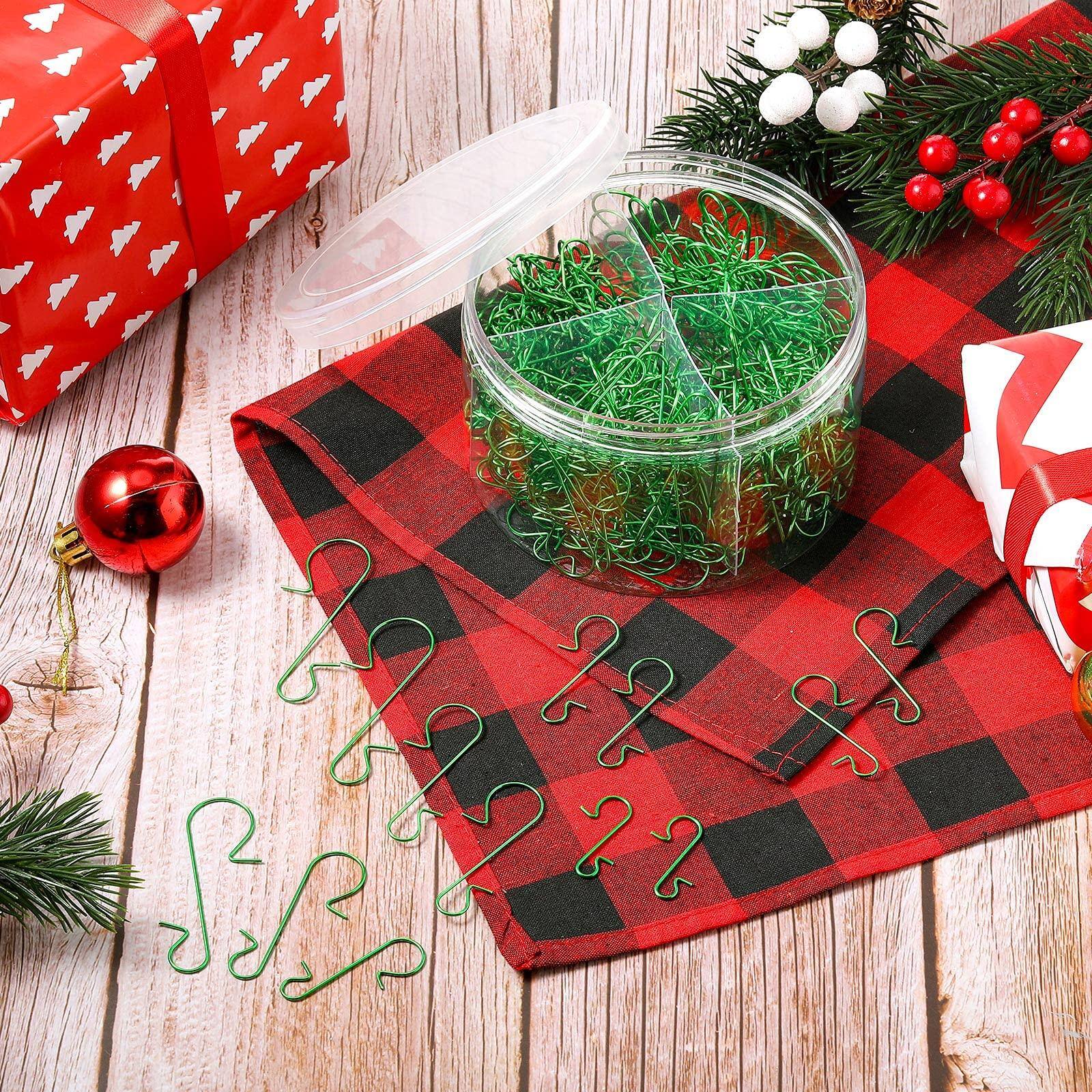 Alt View 5. Paradigms Interiors - Christmas Ornament Hooks For Tree Metal Wire Decorating Hanger S Shaped Xmas Decor With Storage Box Hanging... - Gold.