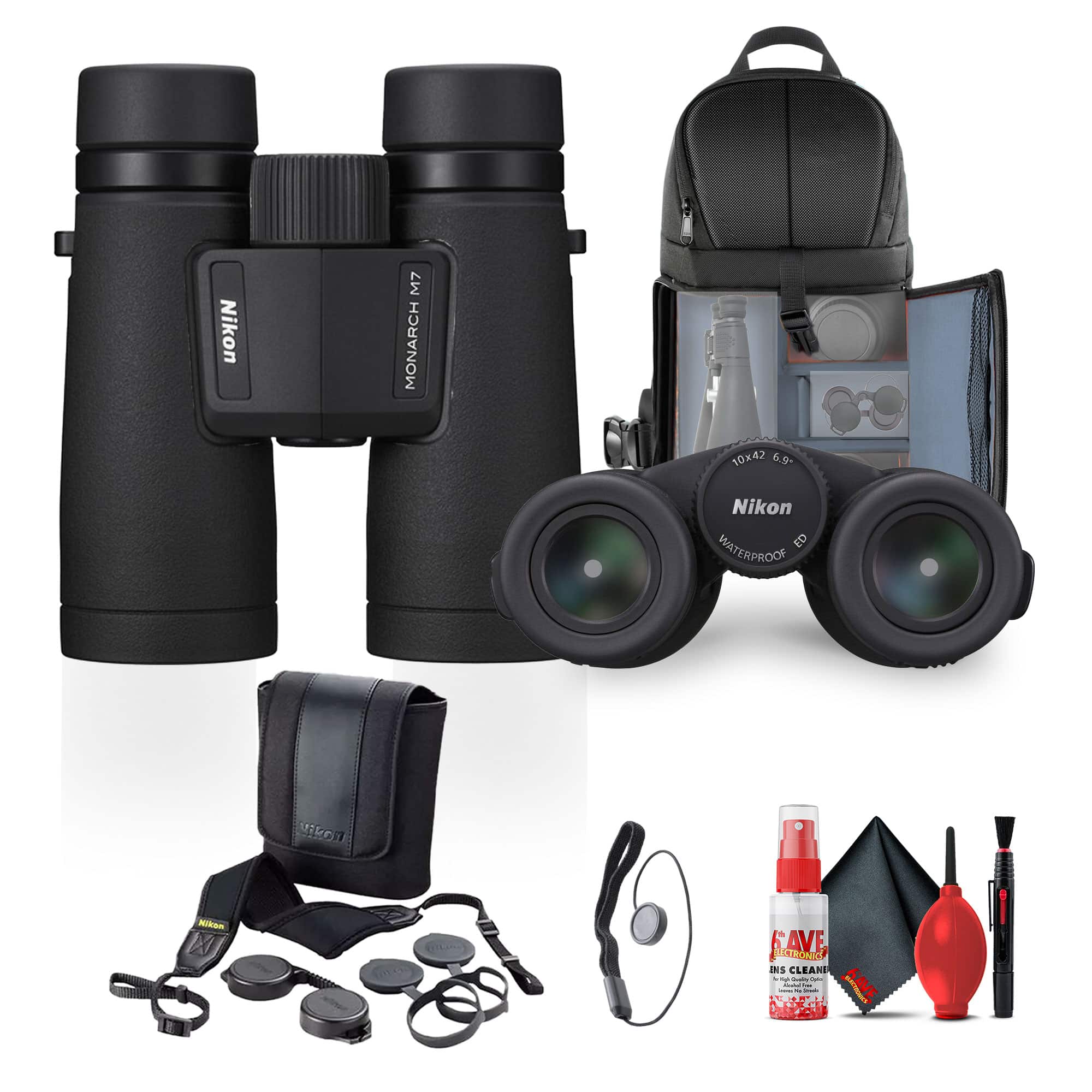 Nikon - 10x42 Monarch M7 Roof Prism Waterproof, Fogproof, Lightweight Binoculars
