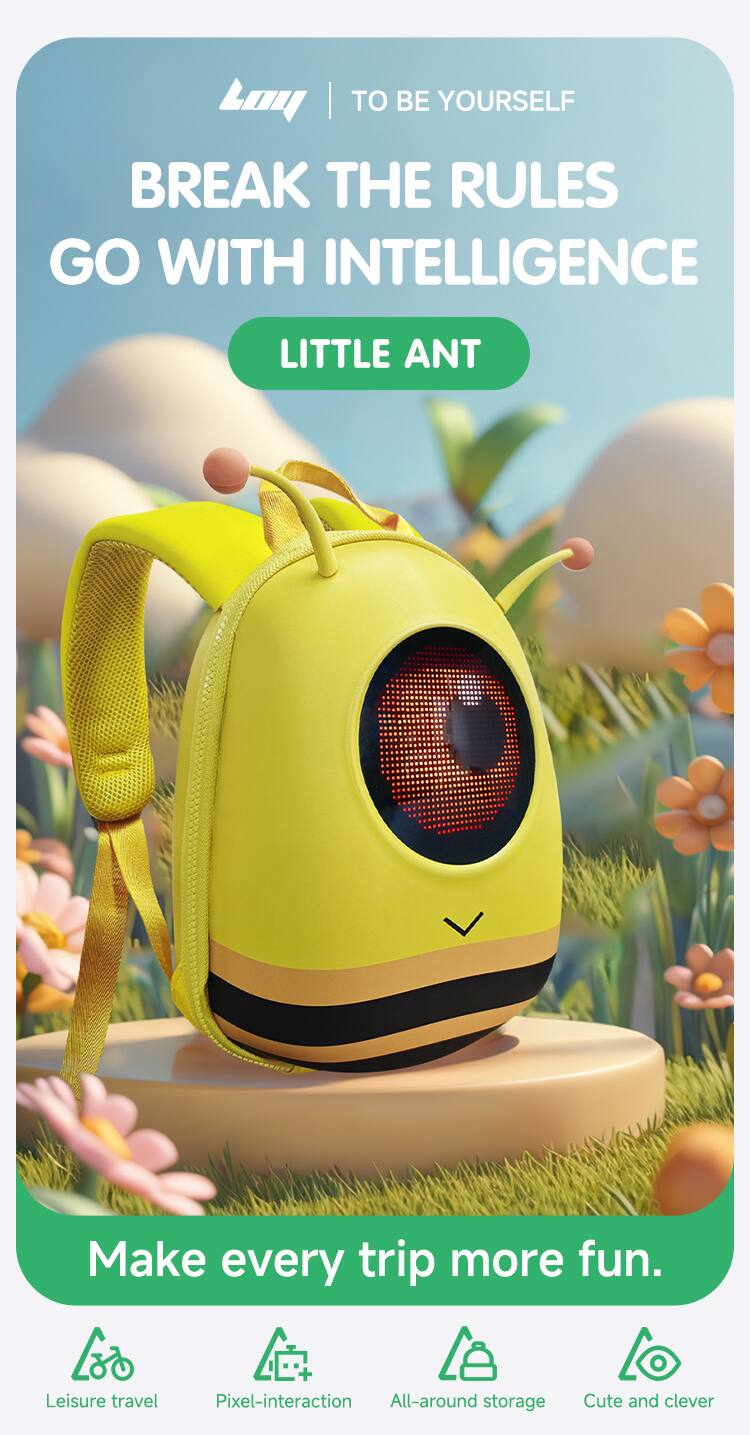 Loy | TO BE YOURSELF  
BREAK THE RULES  
GO WITH INTELLIGENCE  
LITTLE ANT  

Make every trip more fun.  

Leisure travel  
Pixel-interaction  
All-around storage  
Cute and clever