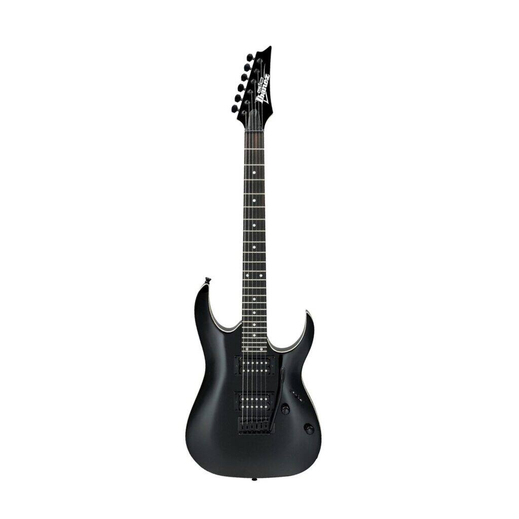 Front. Ibanez - Ibanez GRGA 6-String Solid-Body Electric Guitar, Right, Black Night, Full - Black.