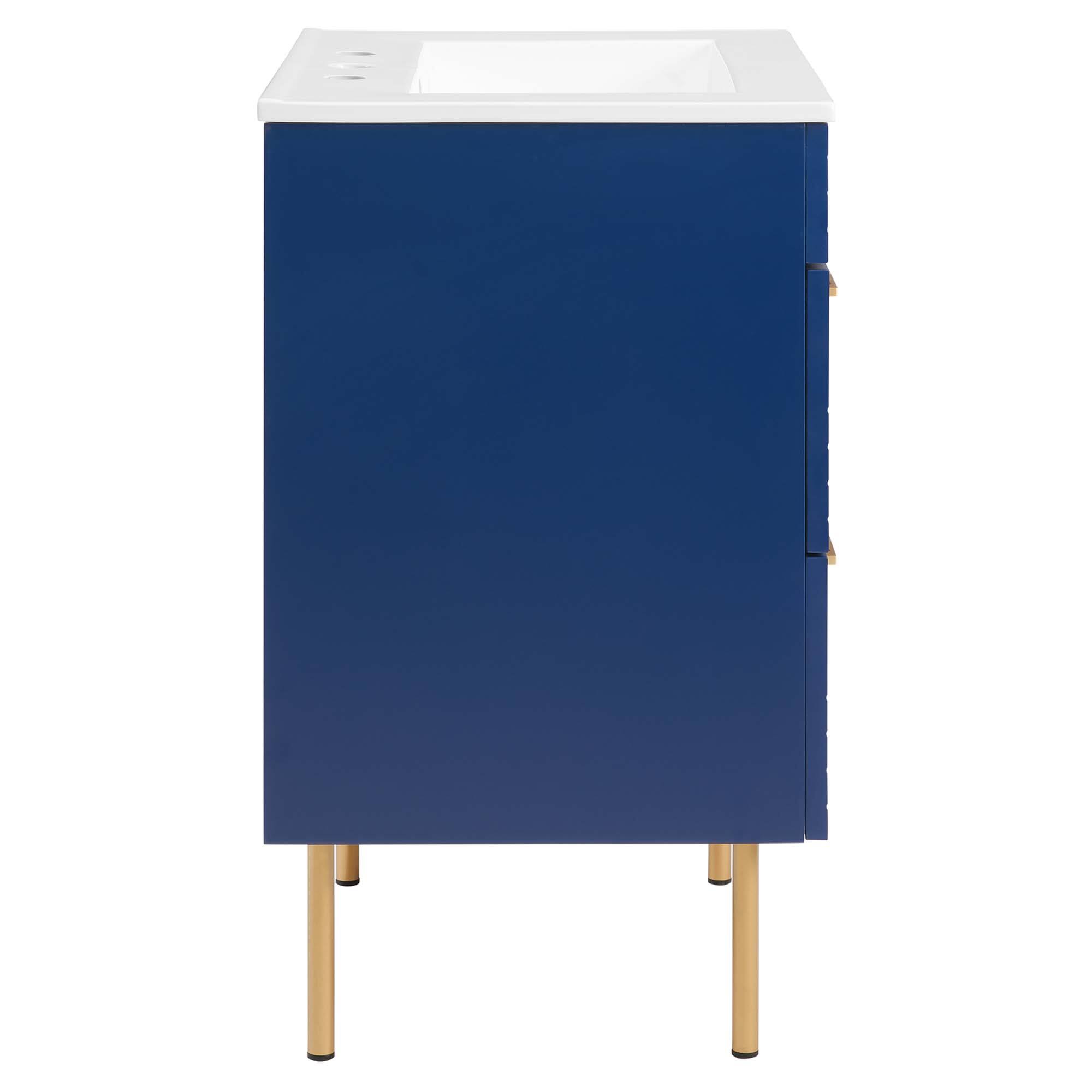 Alt View 2. Modway - Daybreak Bathroom Vanity Basin Included by Modway - Blue White.