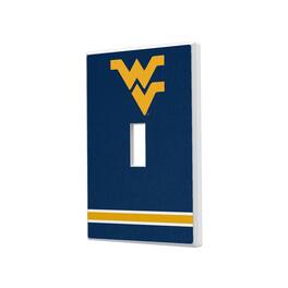 Keyscaper - West Virginia Mountaineers Stripe Design Single Toggle Light Switch Plate - Multicolor