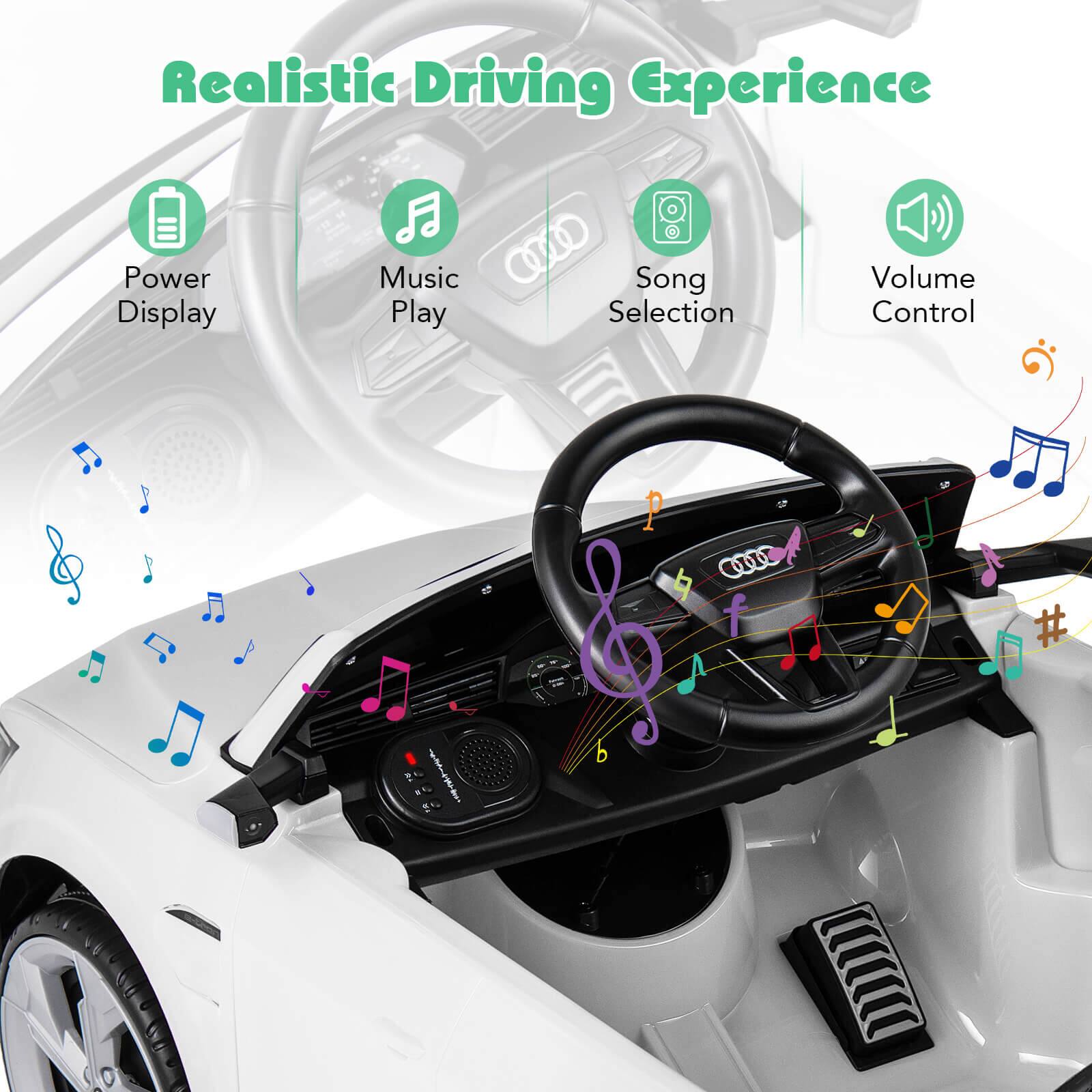 Realistic Driving Experience

- Power Display
- Music Play
- Song Selection
- Volume Control
