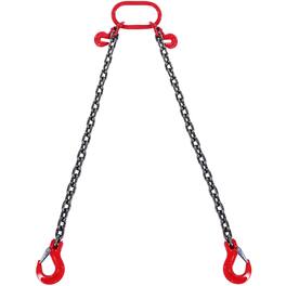 VEVOR - Chain Sling, 5/16 inch x 6 ft Lifting Chains with Hooks, G80 Engine Chain Hoist Lifts - Black + Red