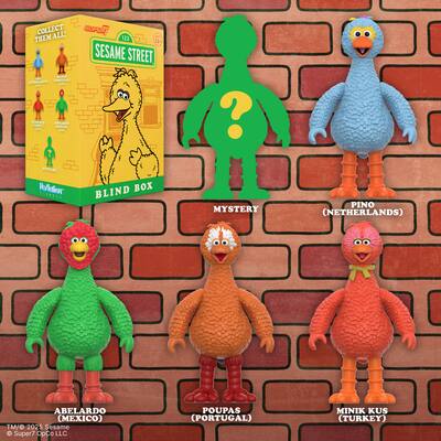 Super7 Sesame Street Reaction Blind Box Wv5 Big Birds from Around Super7 Sesame Street Reaction Blind Box Wv5 Big Birds from Around