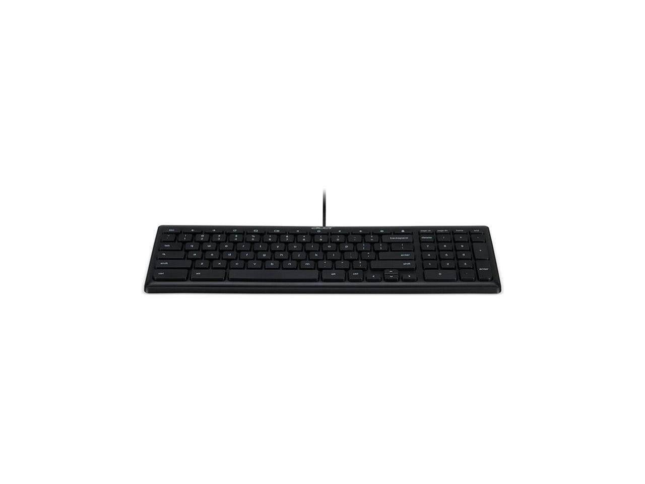 Alt View 10. Acer - Acer AKB910 Wired USB Keyboard – Compact Design, Full-Size Keys, Chrome OS Compatible - Black - Black.