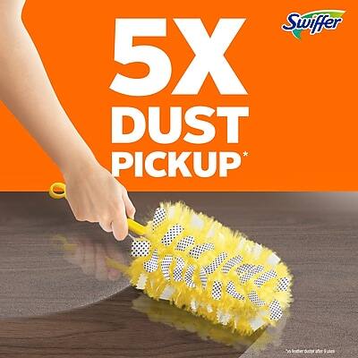Swiffer  
5X DUST PICKUP*  
*Based on lab testing of the Swiffer Power Mop vs. a traditional mop.