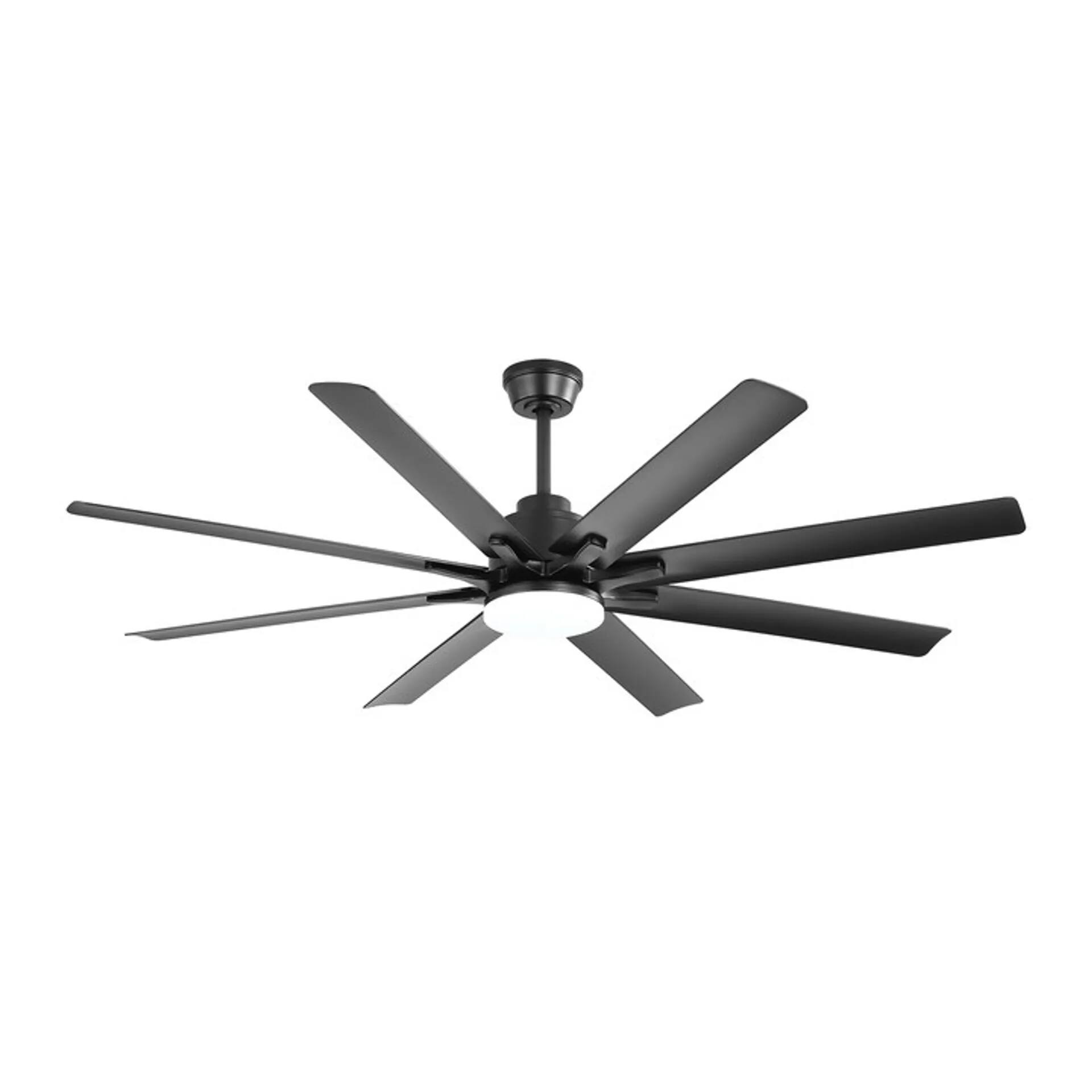 Angle. APRILSOUL - 66-in Smart DC Ceiling Fan Alexa Remote LED Dimmable Quiet - Black.
