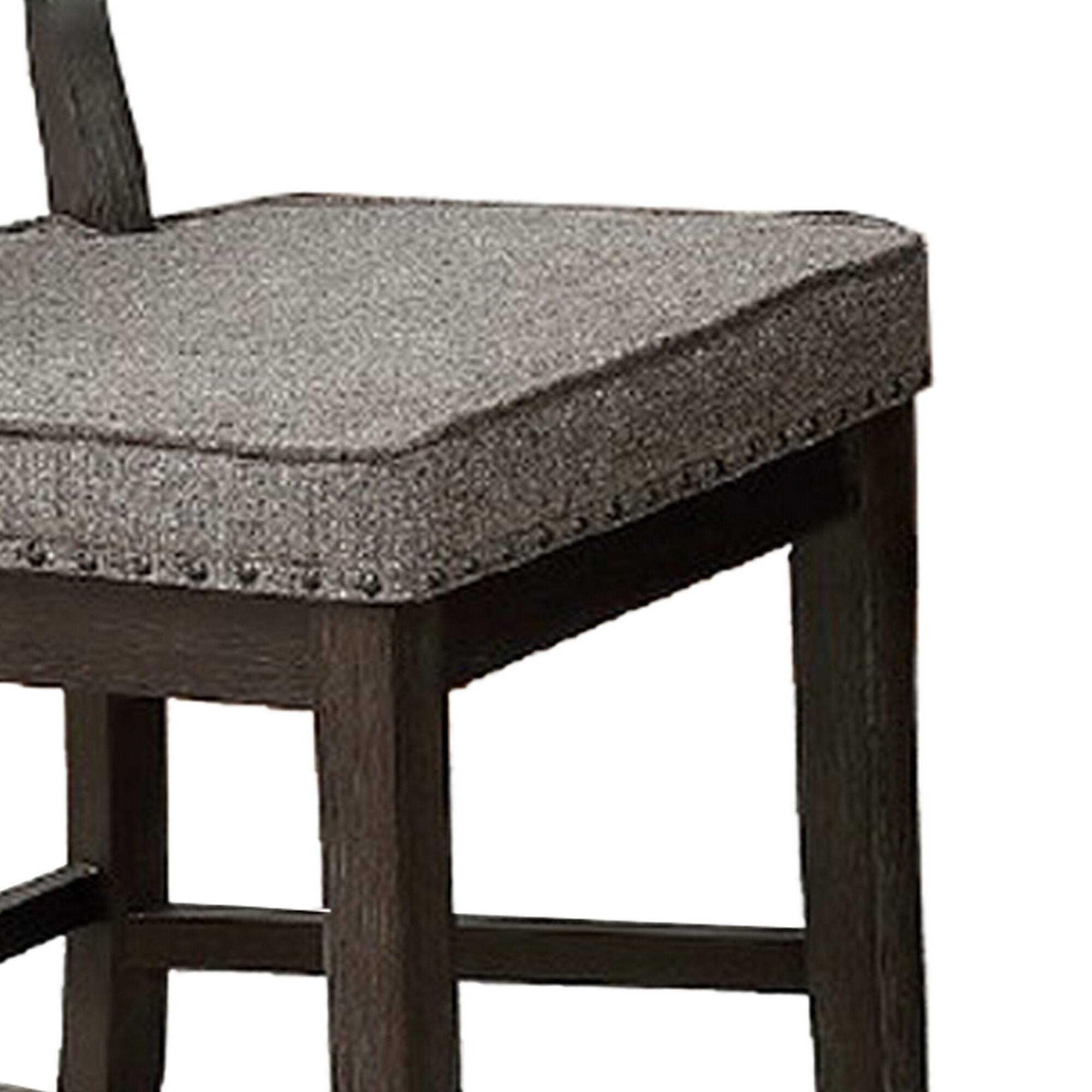Alt View 3. Manhattan Lane - Curved Top Wooden High Chair with Flared Legs, Set of 2 - Gray.