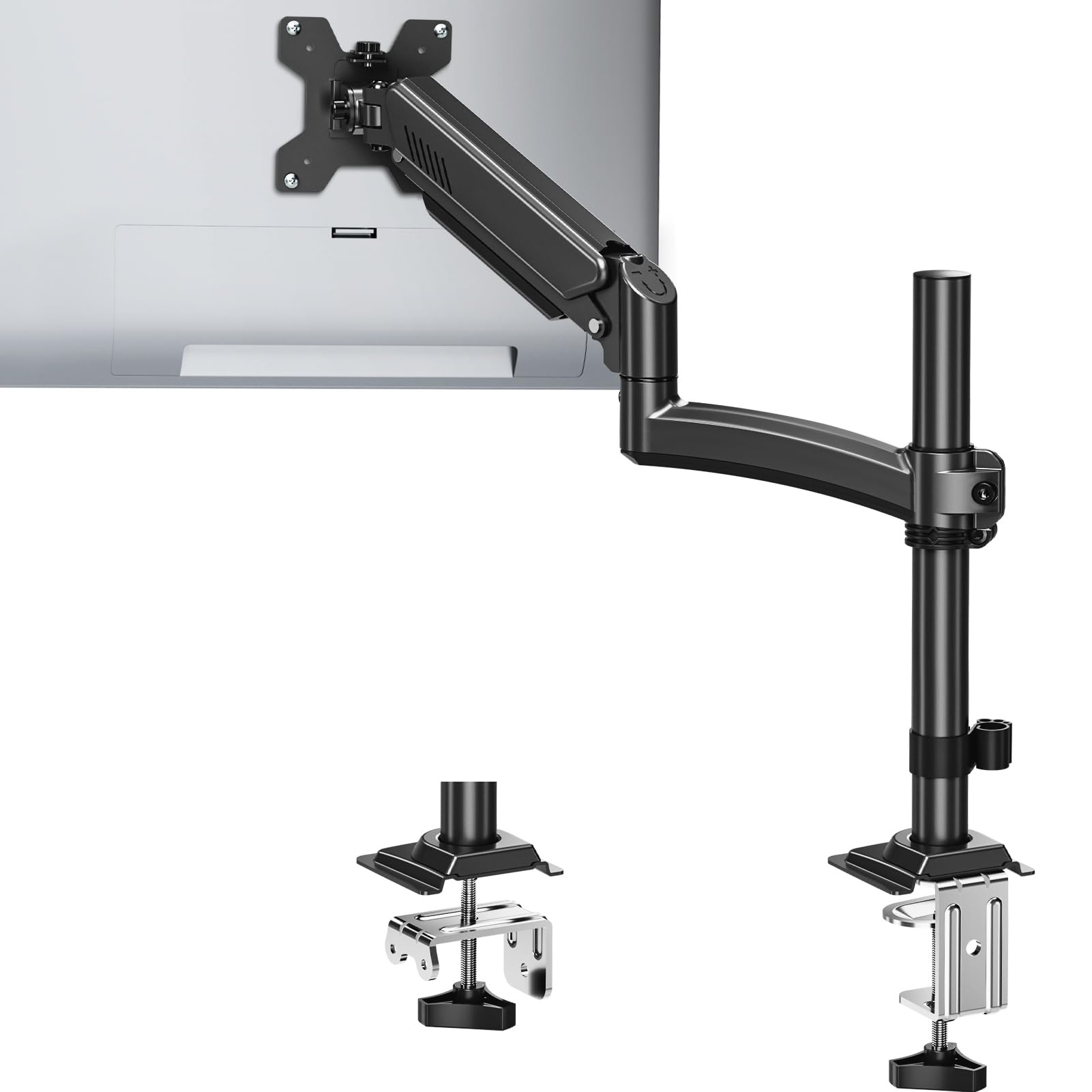 Cedar Assembly Dual Monitor Stand Holds 4.4 s Each Arm For 2 Monitors ...