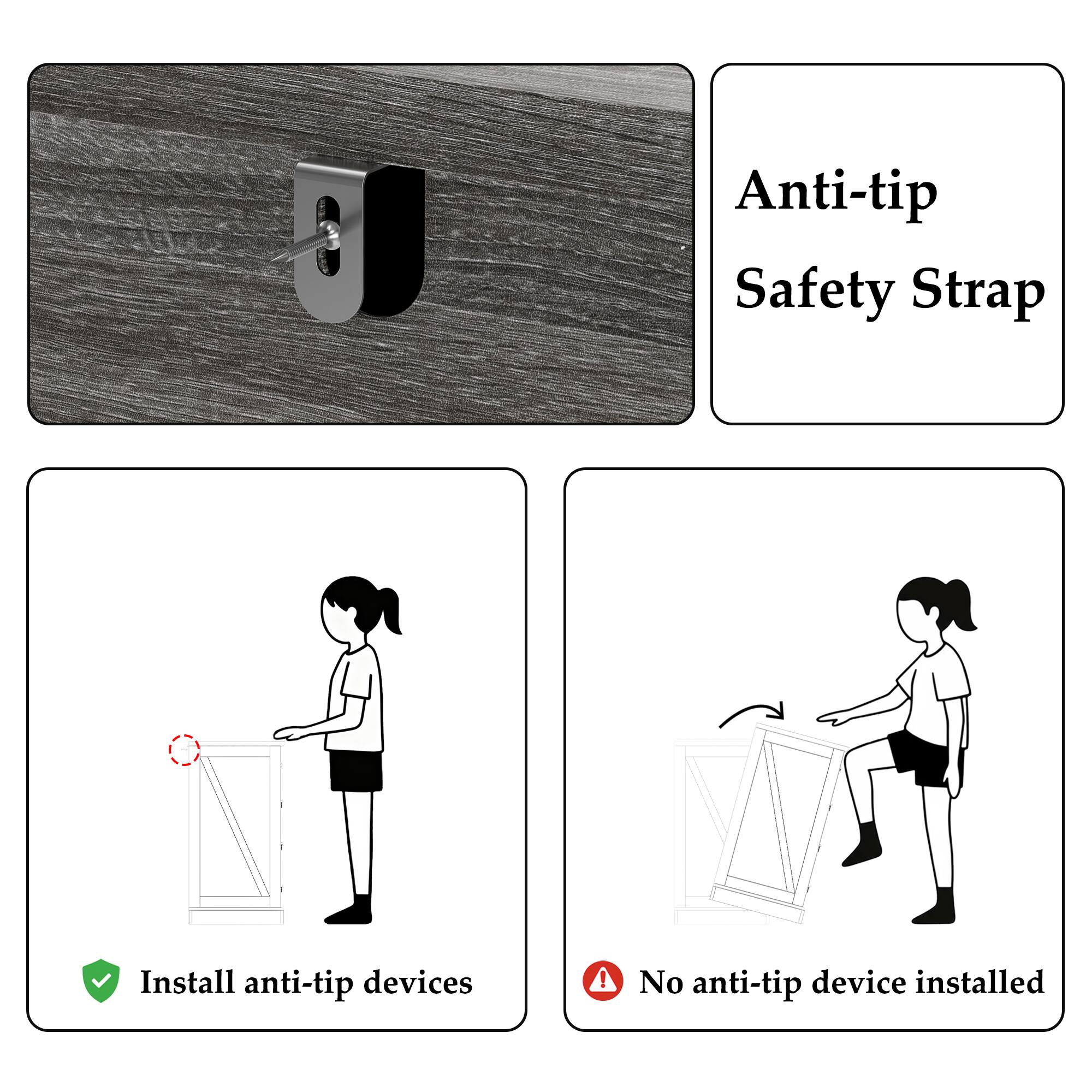Anti-tip Safety Strap

Install anti-tip devices

No anti-tip device installed