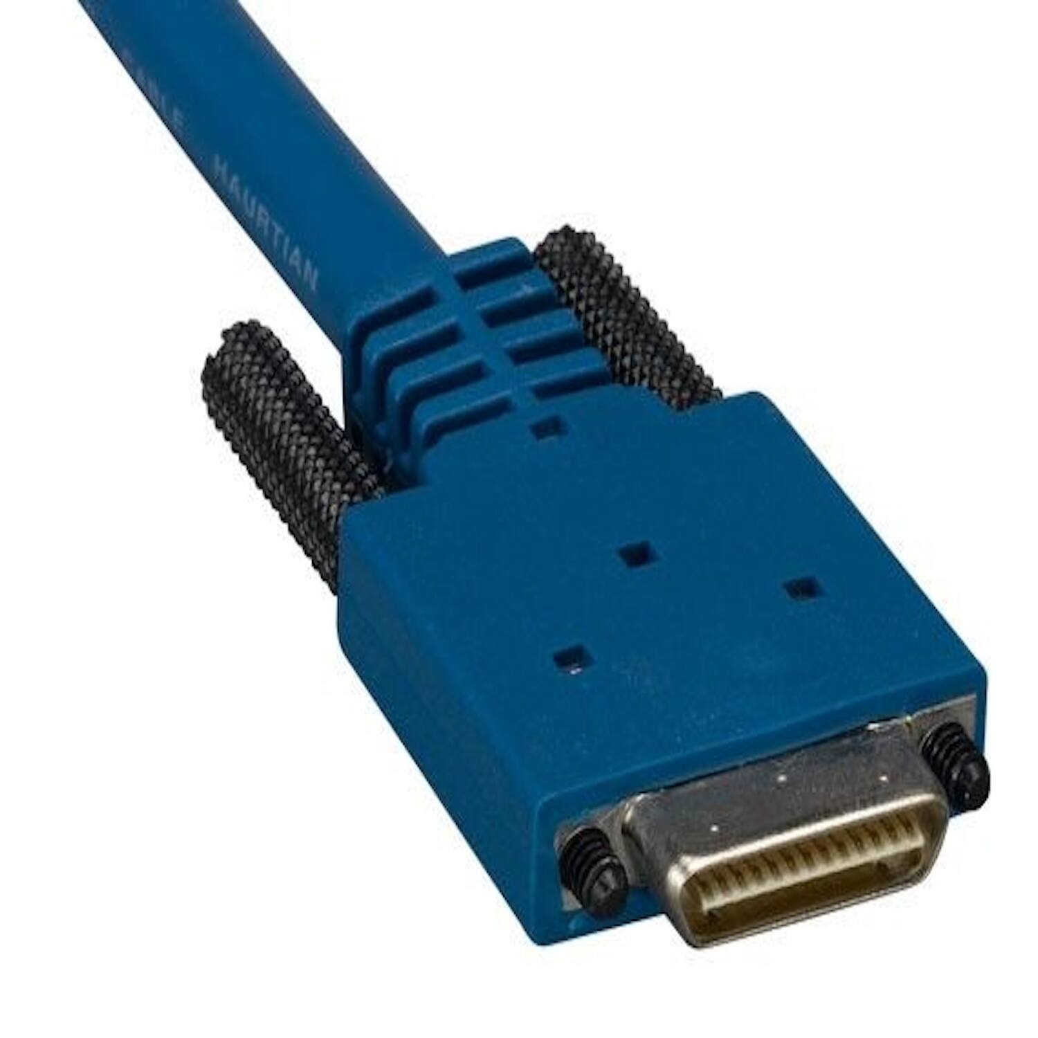 Angle. Sanoxy - 10ft Smart Serial Cable 26-Pin Male to DB37 Female, Compatible with Cisco CAB-SS-449FC - Blue.
