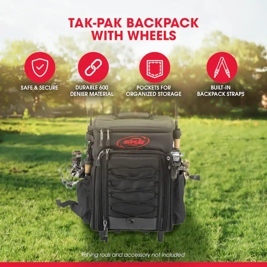 Backpack Not Included SKB Tak Pak Backpack with Wheels, Removable Straps, and Retractable ...
