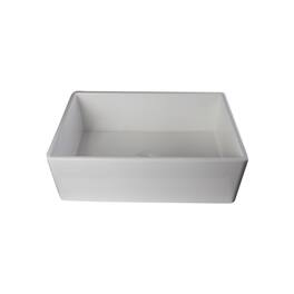 Alfi - brand 30 Contemporary Smooth Apron Fireclay Farmhouse Kitchen Sink - White