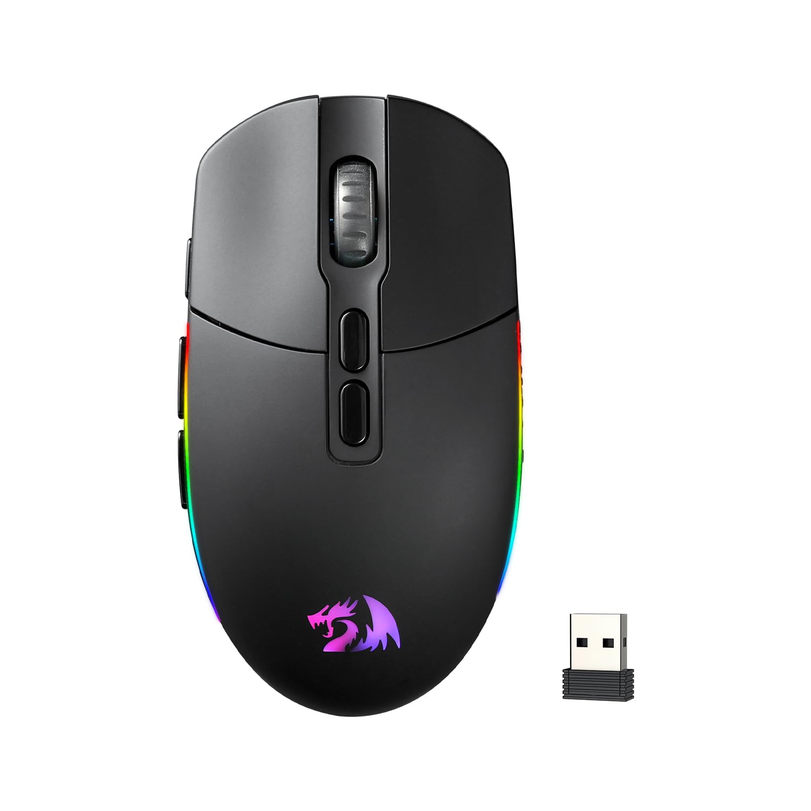 Cozy Serene - M719 Pro Wireless Optical Gaming Mouse 8 Buttons Rgb Backlit 10 000 Dpi Pc Computer Mice With Fire Button - Wireless - M719 Wireless