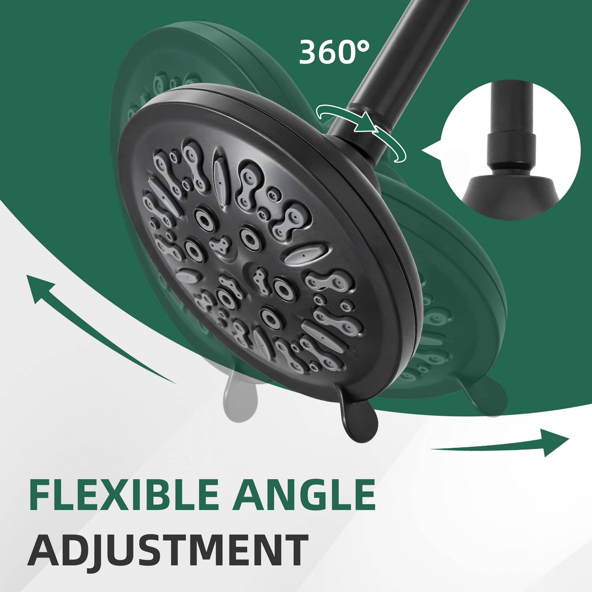 360° FLEXIBLE ANGLE ADJUSTMENT