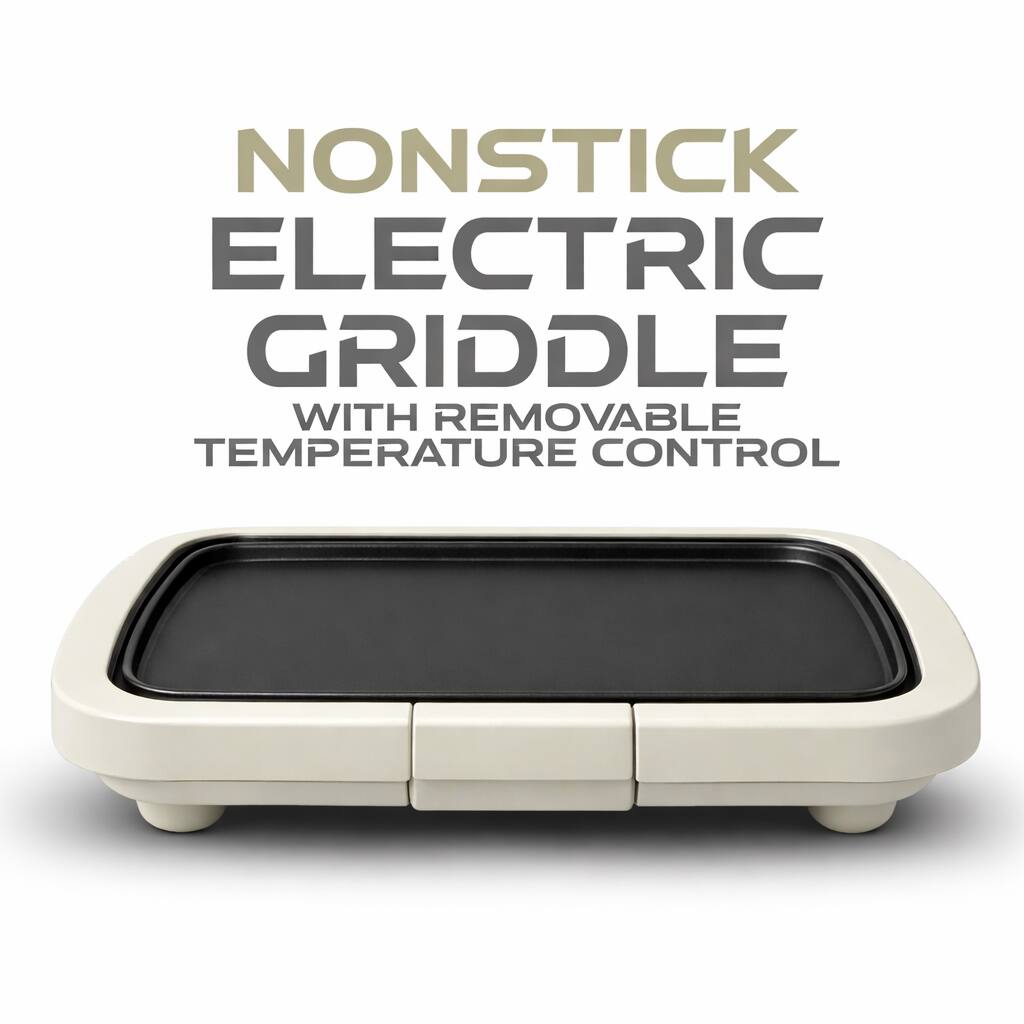NONSTICK ELECTRIC GRIDDLE WITH REMOVABLE TEMPERATURE CONTROL