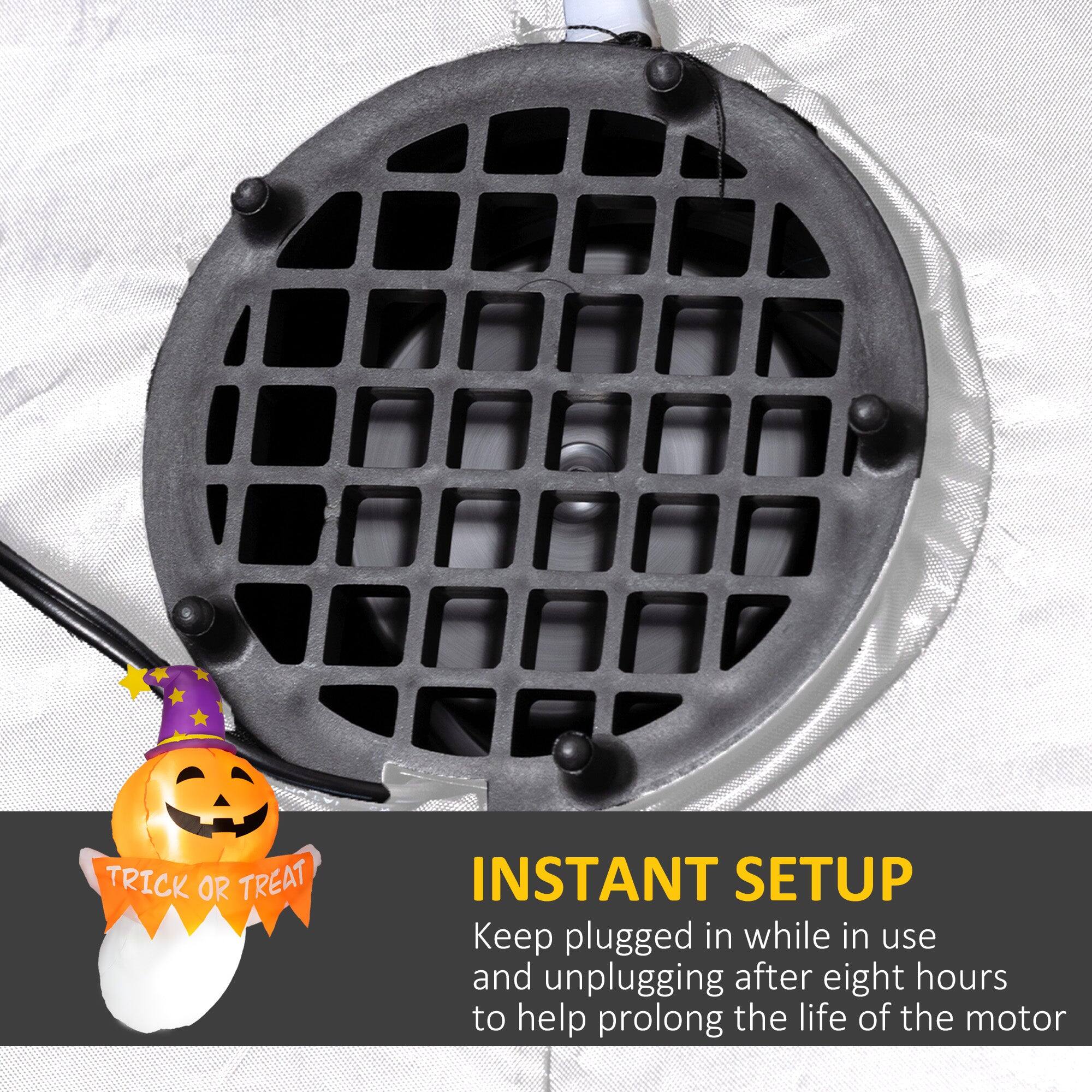 TRICK OR TREAT

INSTANT SETUP

Keep plugged in while in use and unplugging after eight hours to help prolong the life of the motor