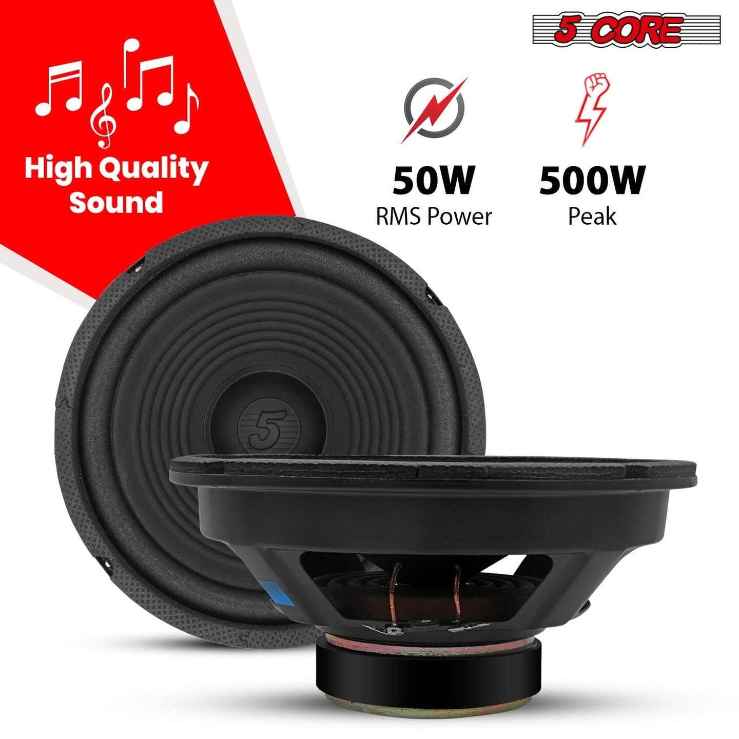 5 CORE

High Quality Sound

50W RMS Power

500W Peak