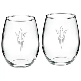 Jardine - Arizona State Sun Devils 2-Piece 21oz. Stemless Wine Glass Set - Multicolor