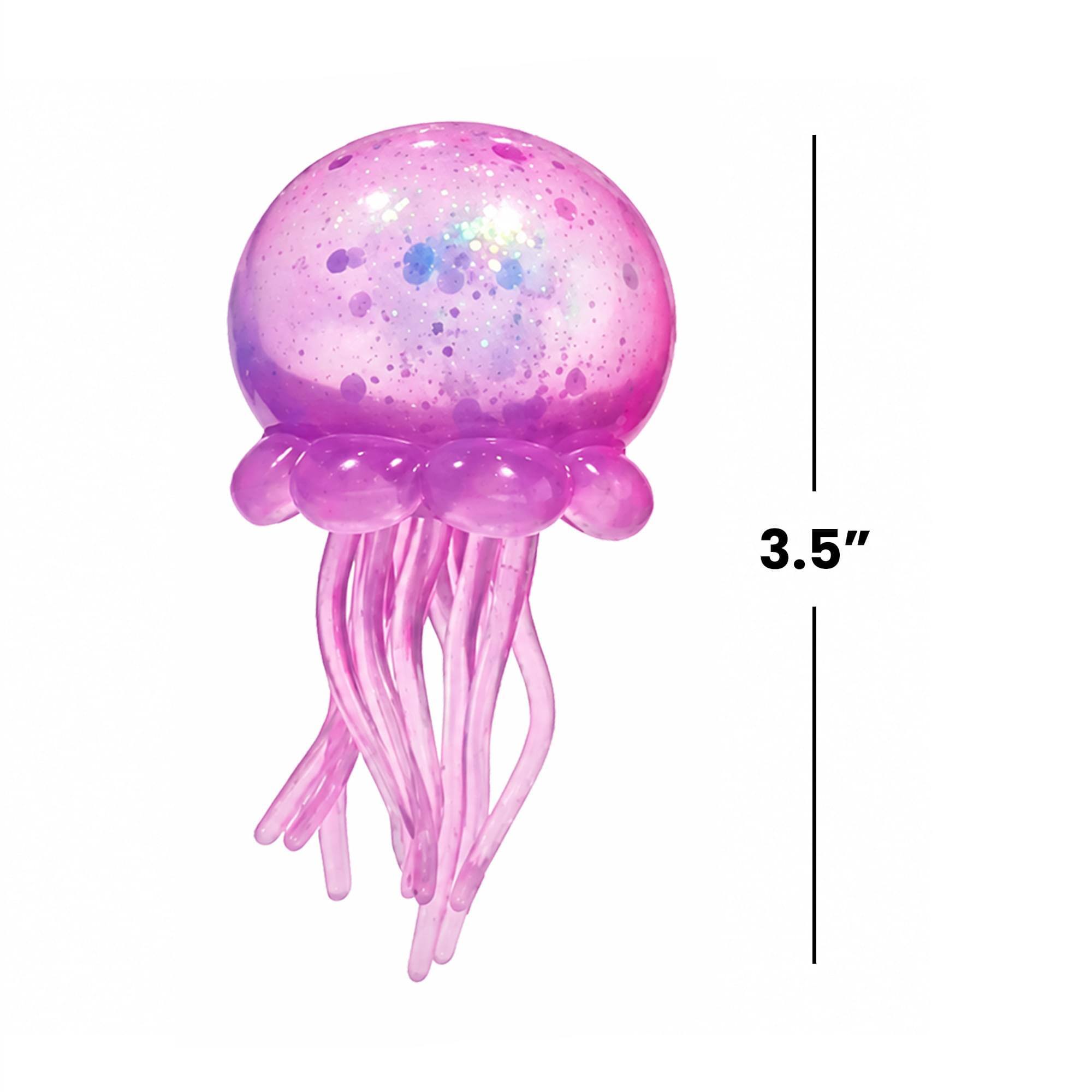 Alt View 1. Puka Creations - Squishy Jellyfish 3.5-Inch Stress Reliever | Purple - Purple.