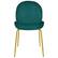 Alt View 6. Costway - Set of 2 Velvet Accent Chairs Dining Side Chairs w/Gold Metal Legs - Green.