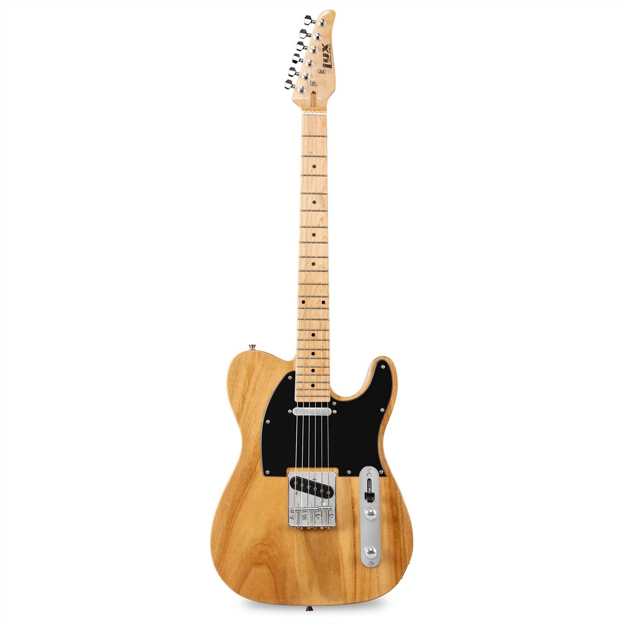 Front. Lyxpro - 39” Electric Guitar TL Series, Solid Body Guitar W/3-Way Switch & Tone Controls - Natural.
