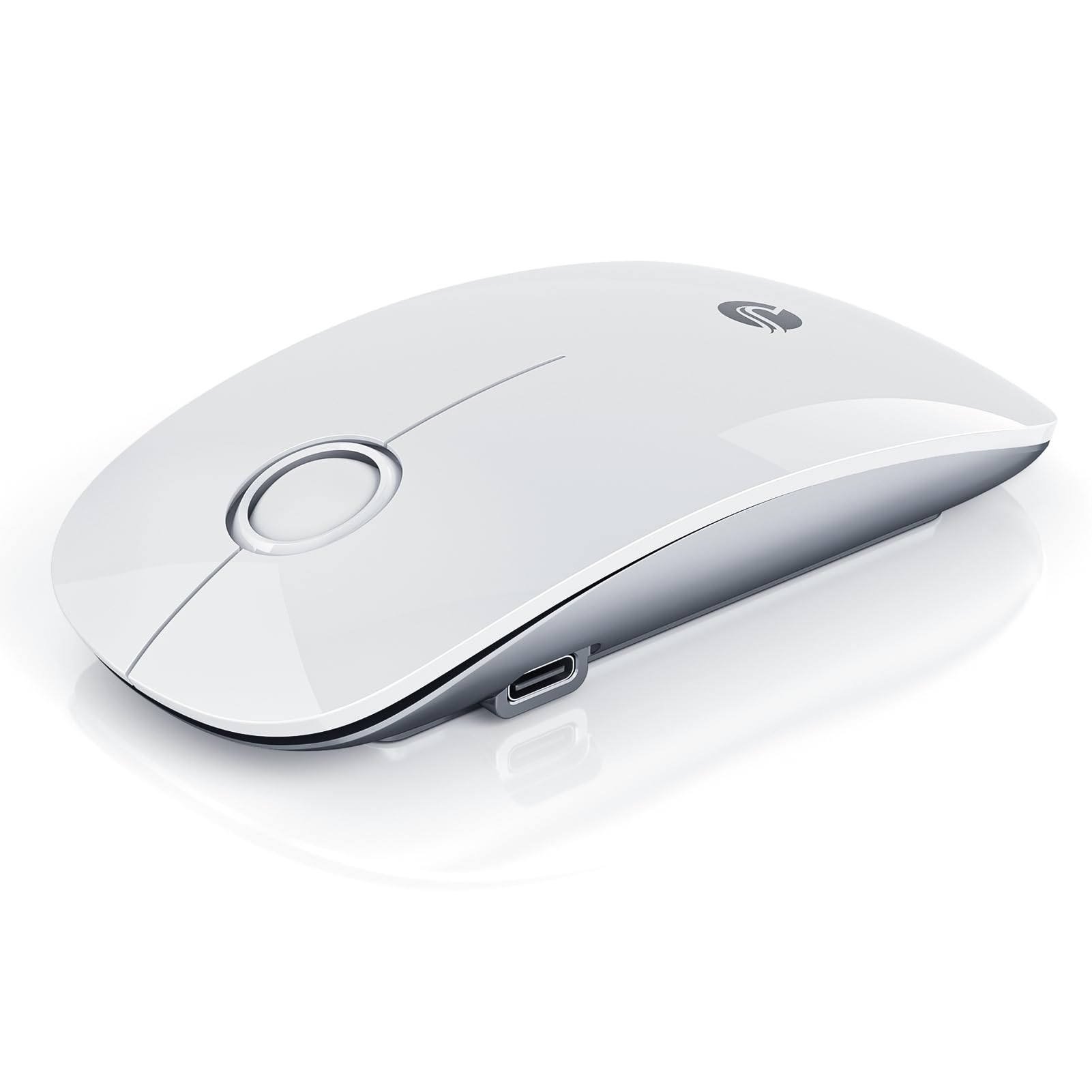 PO3TICJUNKI3 - R306 Pro Mouse Dual & 4g Type-c Rechargeable Silent Click Slim Symmetrical Design Portablemacos - Wired - White