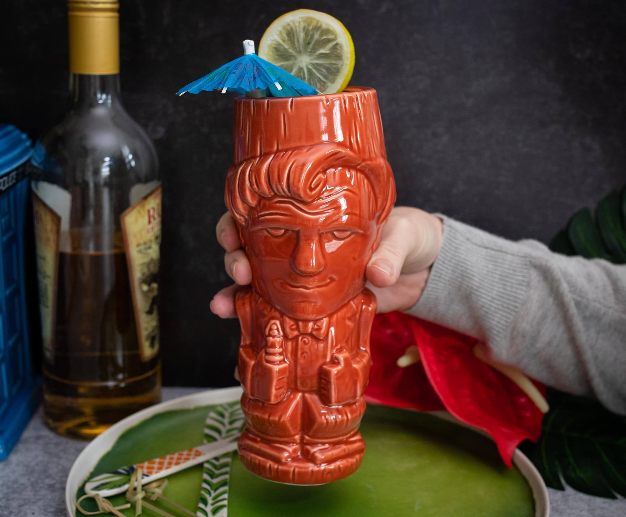 Alt View 10. ThinkGeek - Geeki Tikis Doctor Who Eleventh Doctor Ceramic Mug | Holds 20 Ounces - Brown.